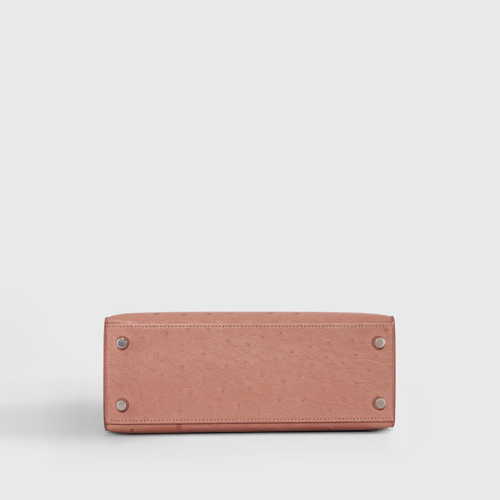 Hermès Kelly 25 Ostrich Terre Cuite Palladium Hardware - eliteUSA 