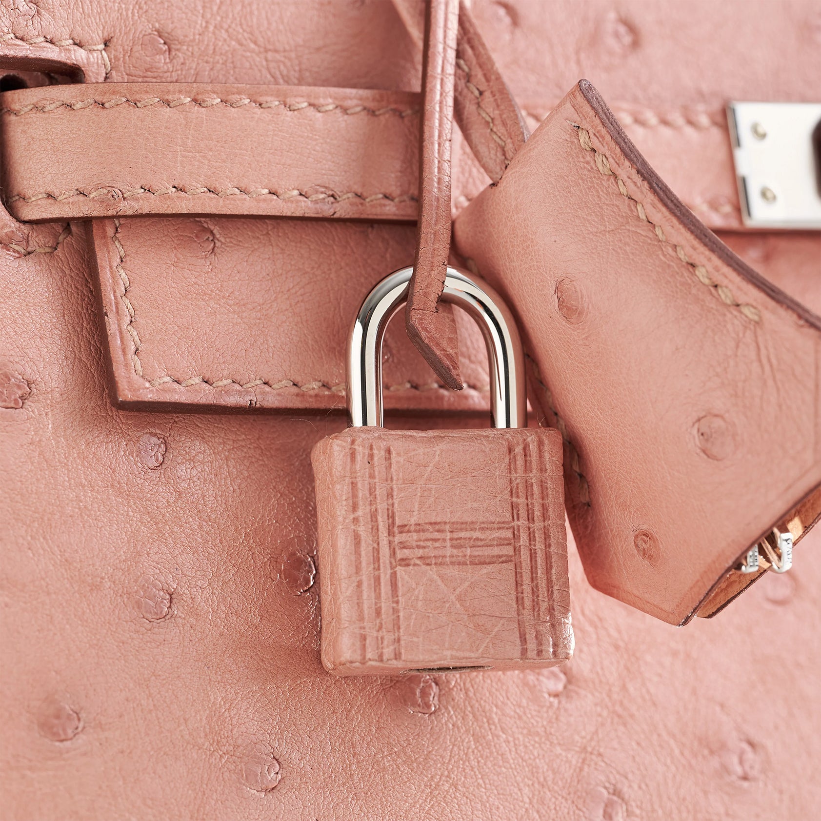 Hermès Kelly 25 Ostrich Terre Cuite Palladium Hardware - eliteUSA 
