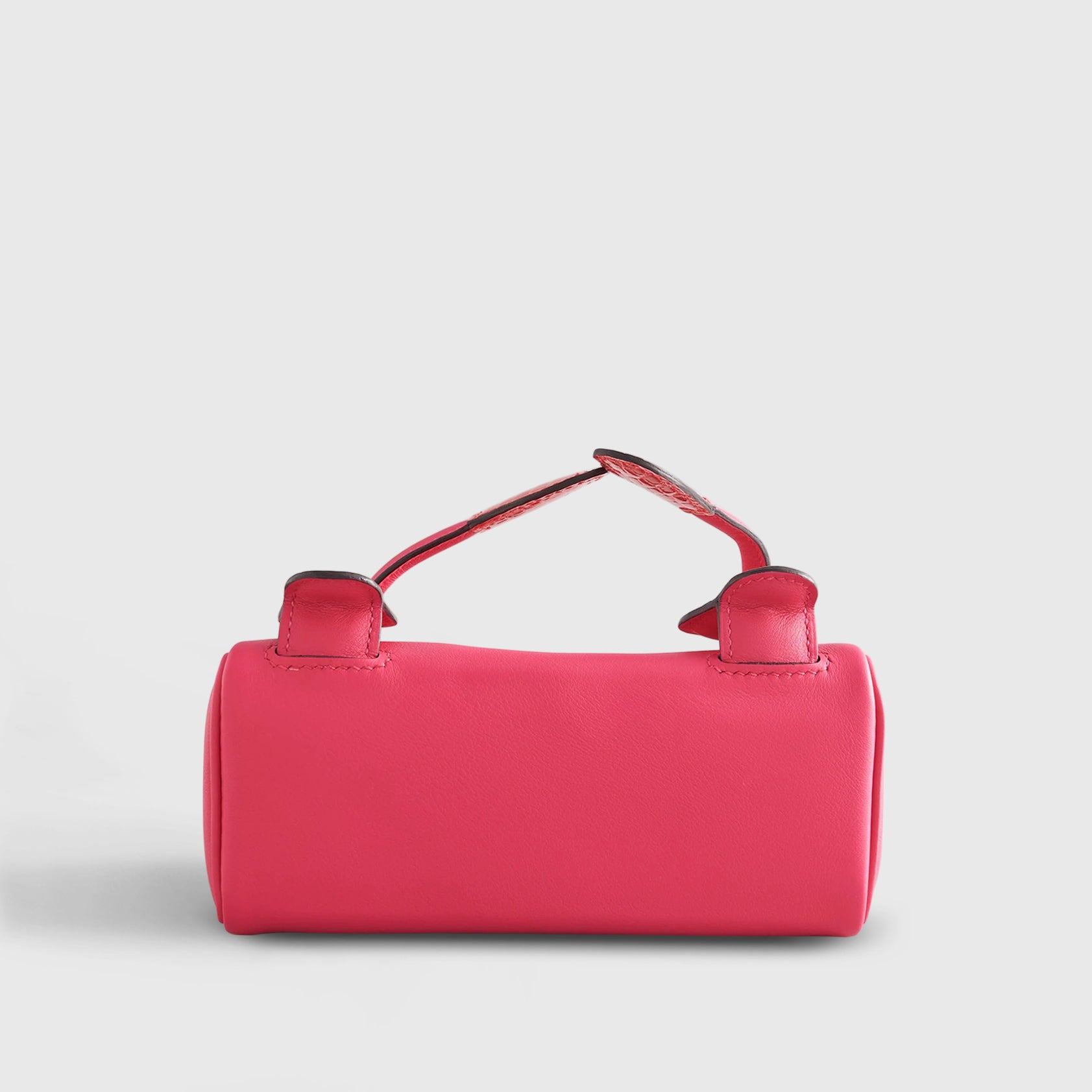 Hermès Kelly Doll Touch Mini Alligator, Swift Rose Mexico/Rouge de Coeur Palladium Hardware