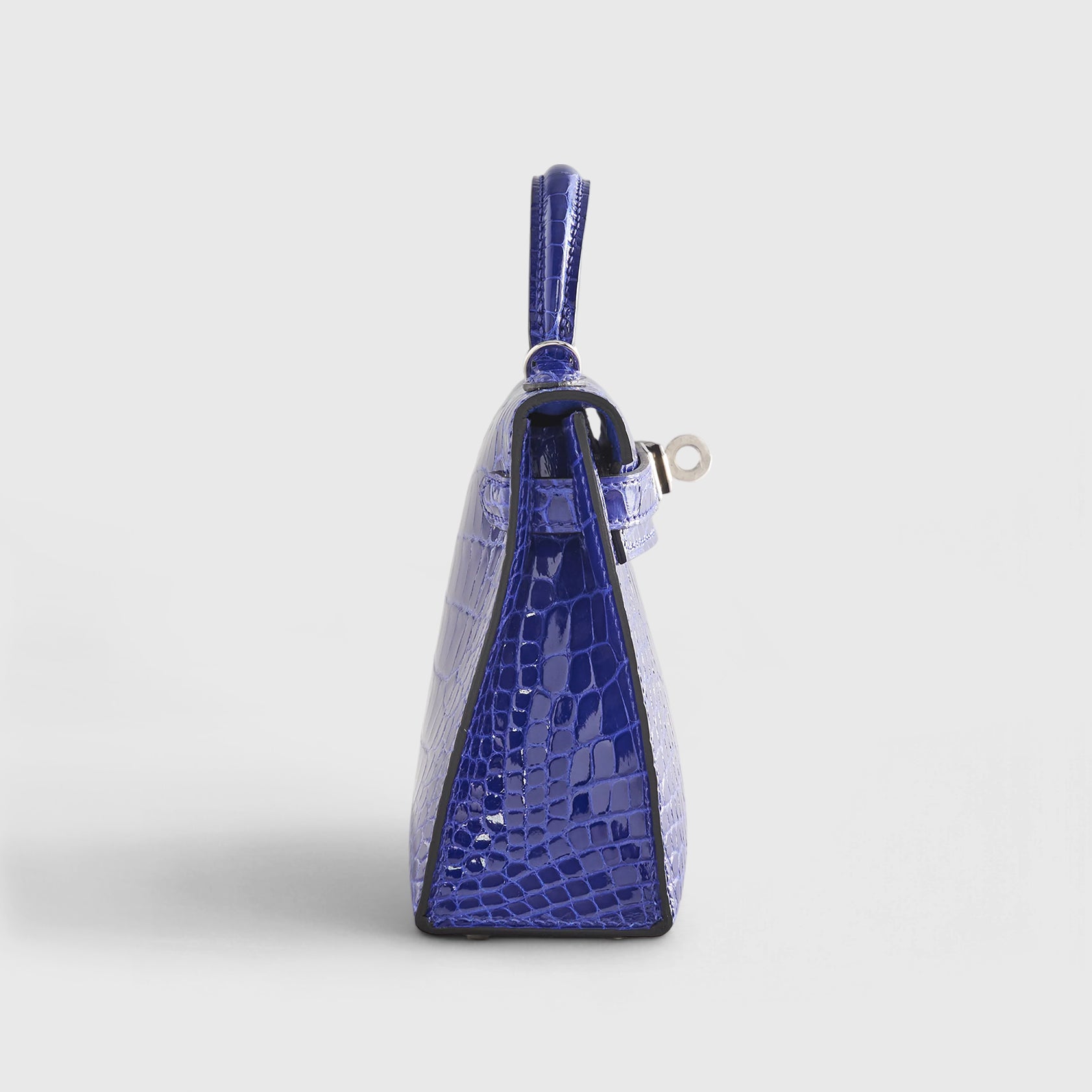 Hermès Kelly Mini Alligator Blue Electric Palladium Hardware - eliteUSA 