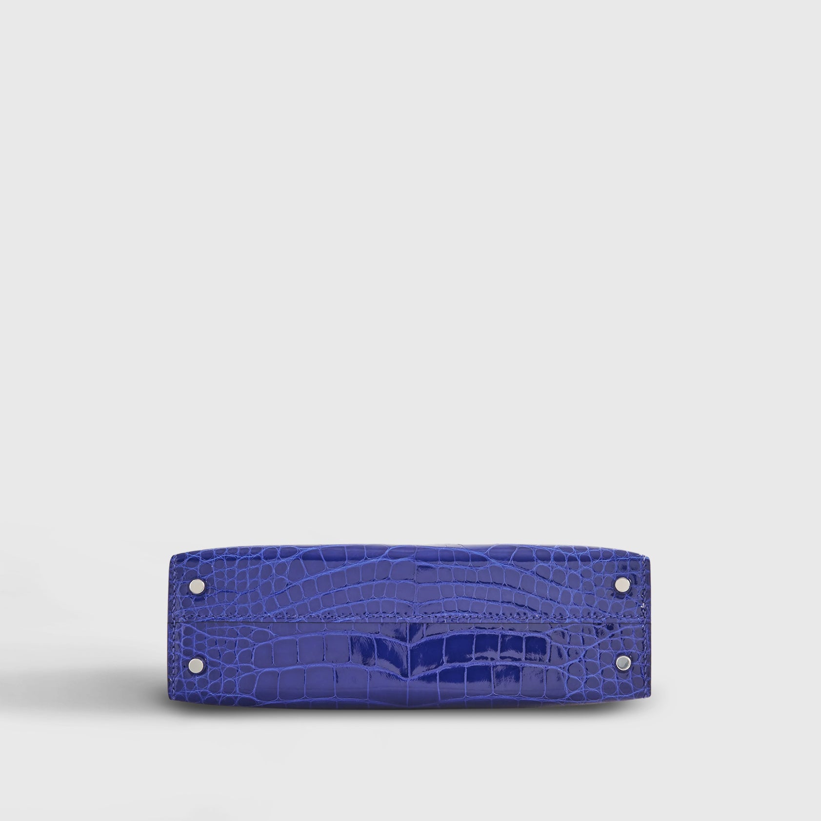 Hermès Kelly Mini Alligator Blue Electric Palladium Hardware - eliteUSA 