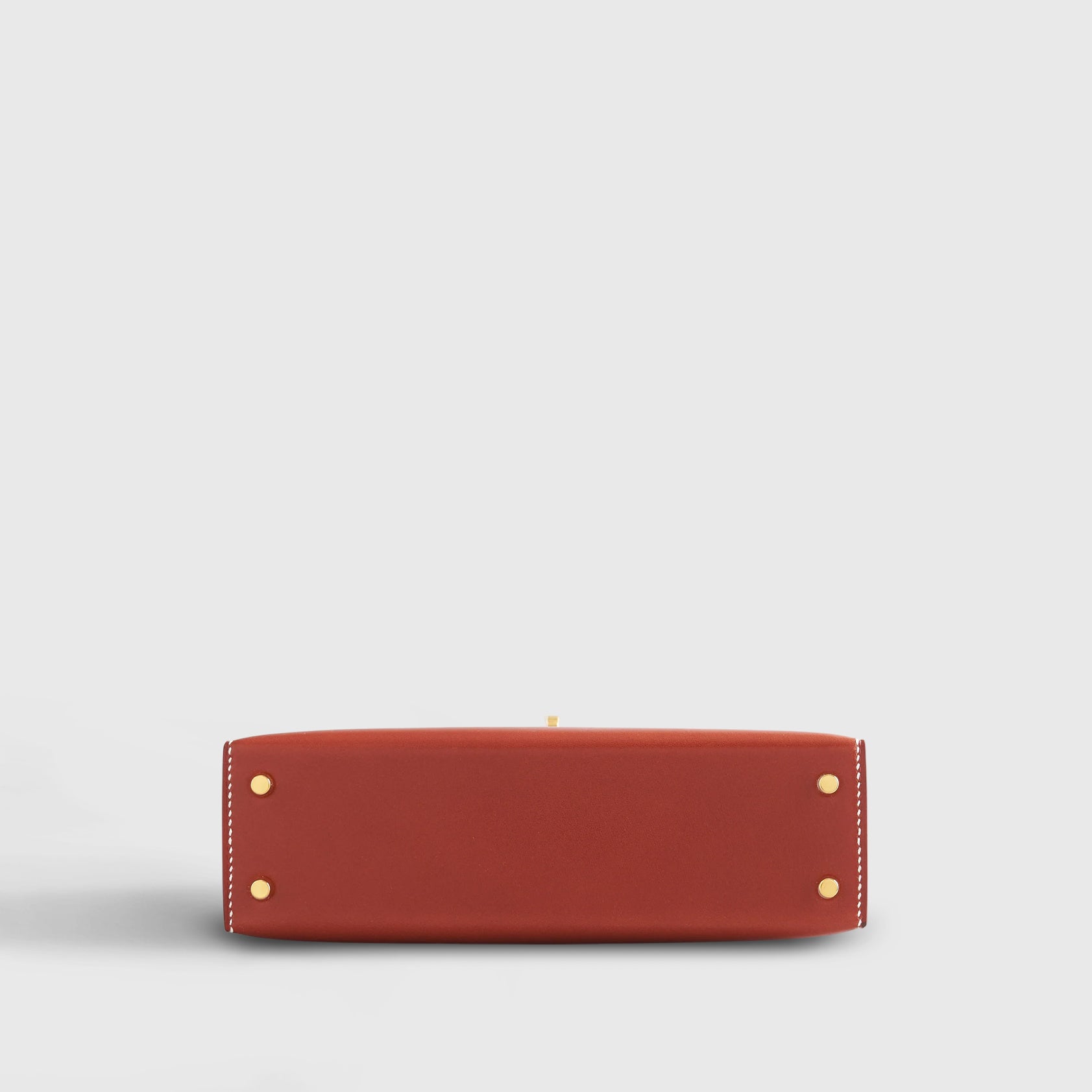 Hermès Kelly Mini Box Calf Brique Sellier Gold Hardware - eliteUSA 