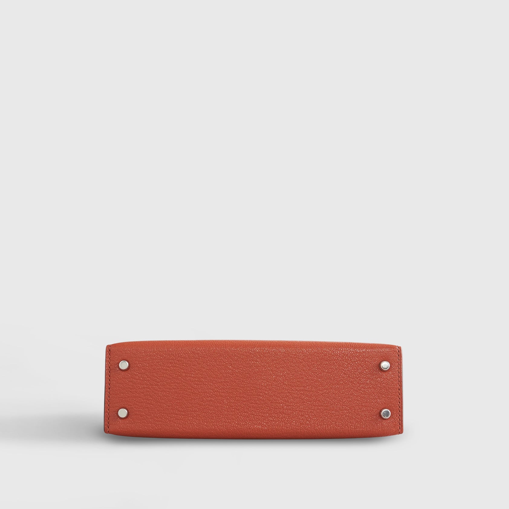 Hermès Kelly Mini Chevre Cuivre/Rose Mexico w/ Wool Strap Palladium Hardware - eliteUSA 
