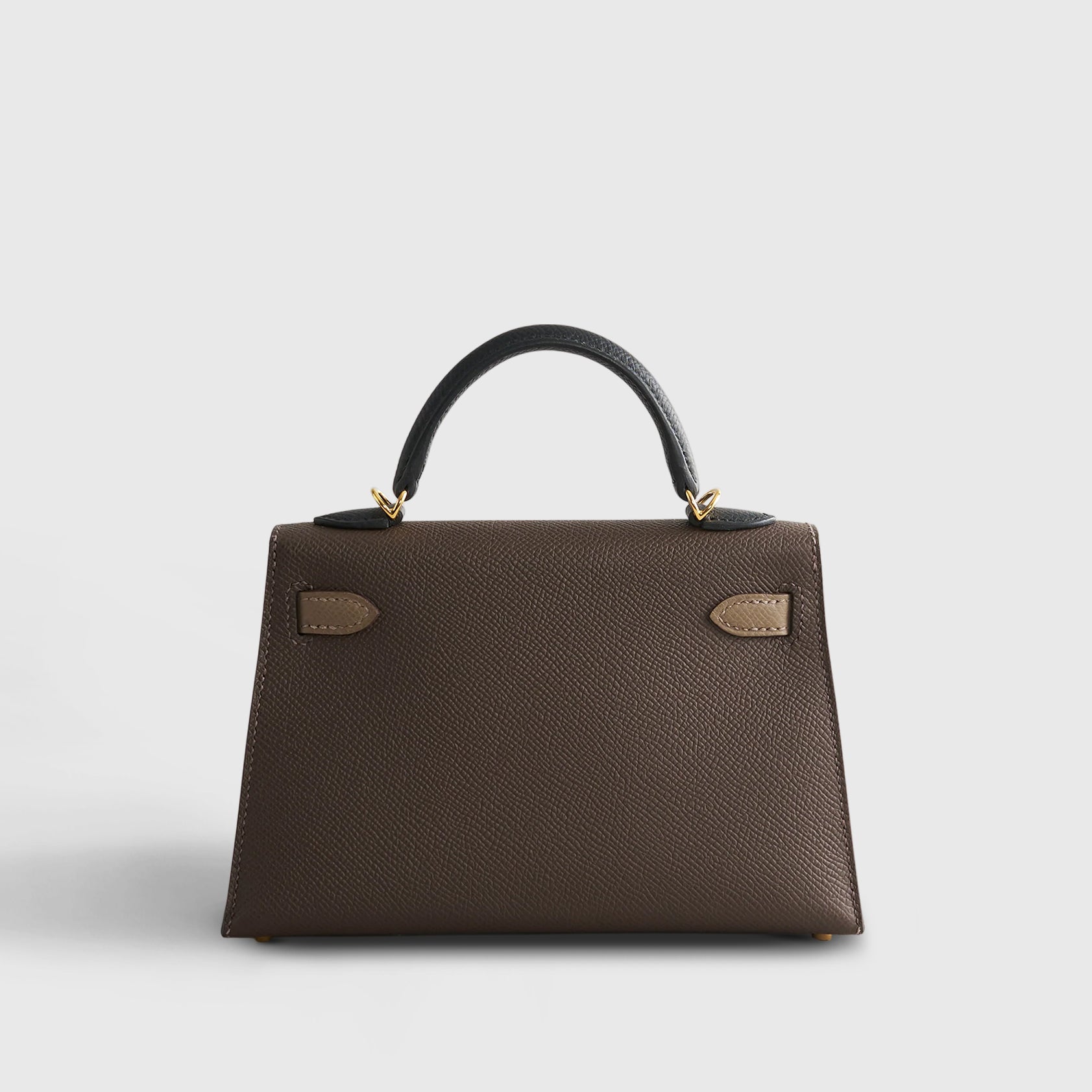 Hermès Kelly Mini Ecorce/Etoupe/Black Gold Hardware - eliteUSA 