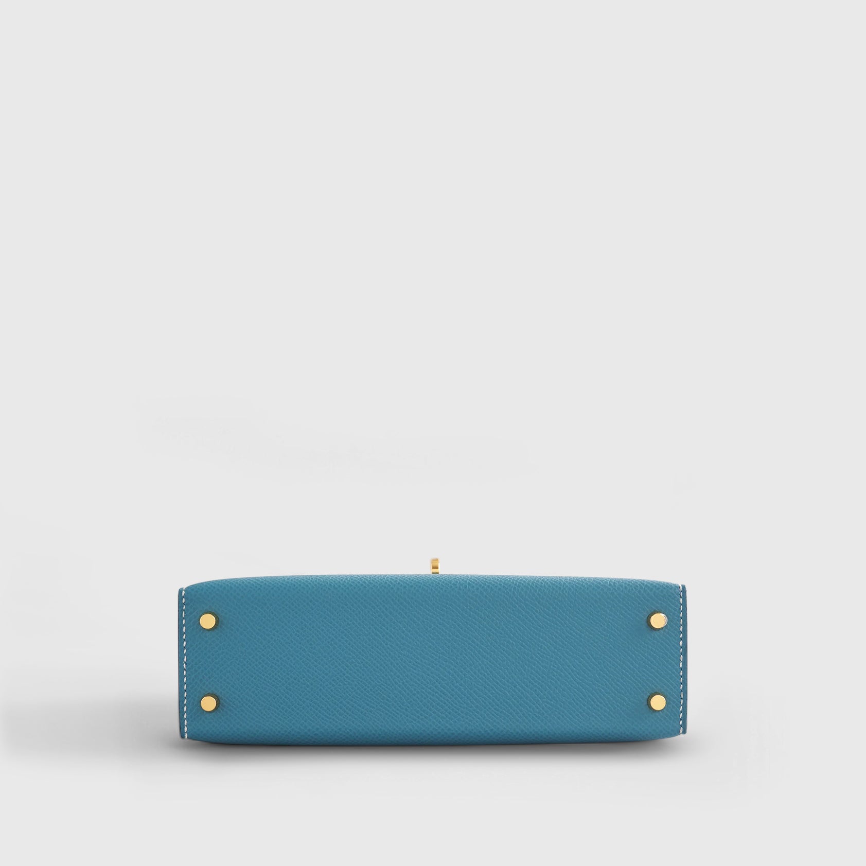 Hermès Kelly Mini Epsom New Blue Jean Sellier Gold Hardware - eliteUSA 