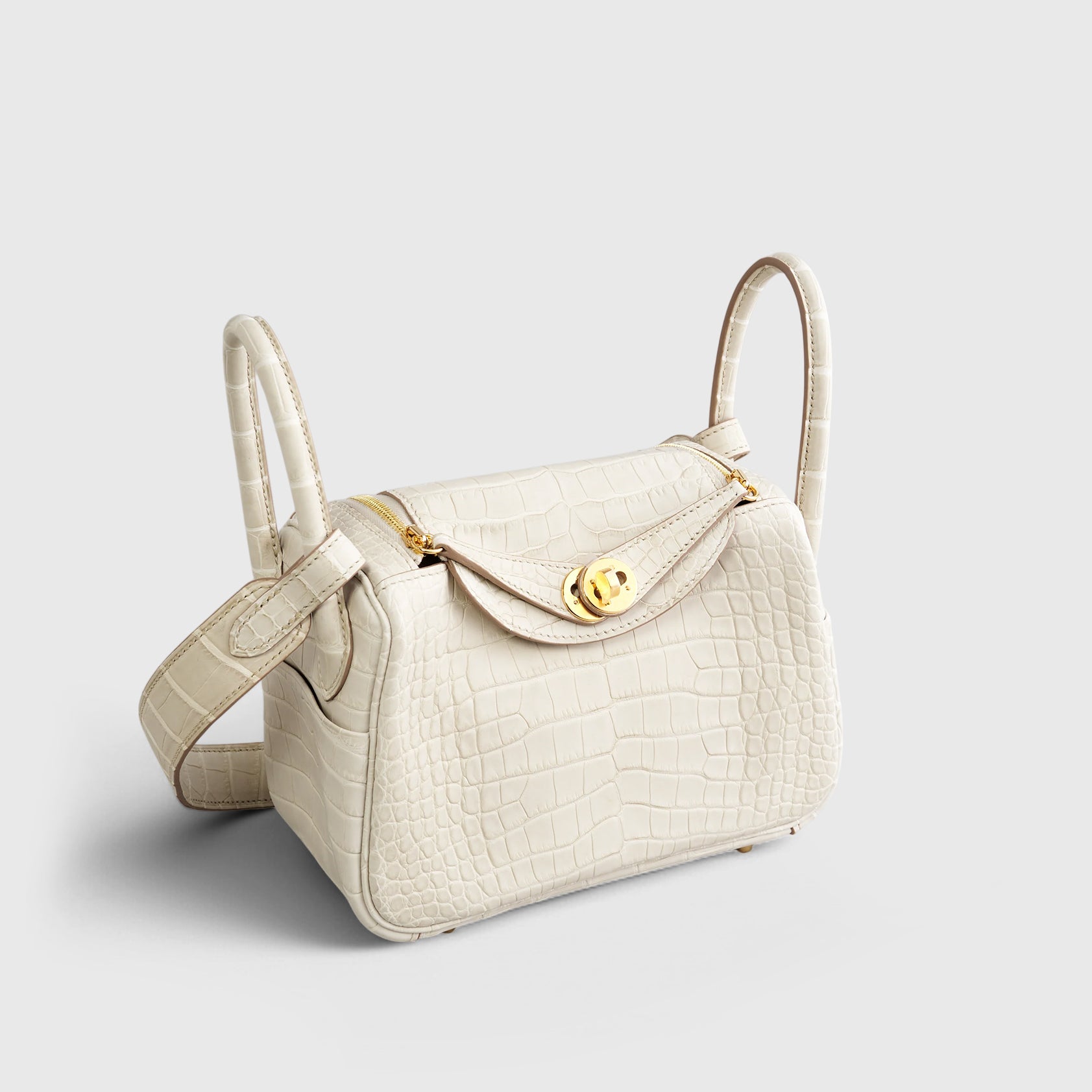 Hermès Lindy 20 Alligator Beton Gold Hardware