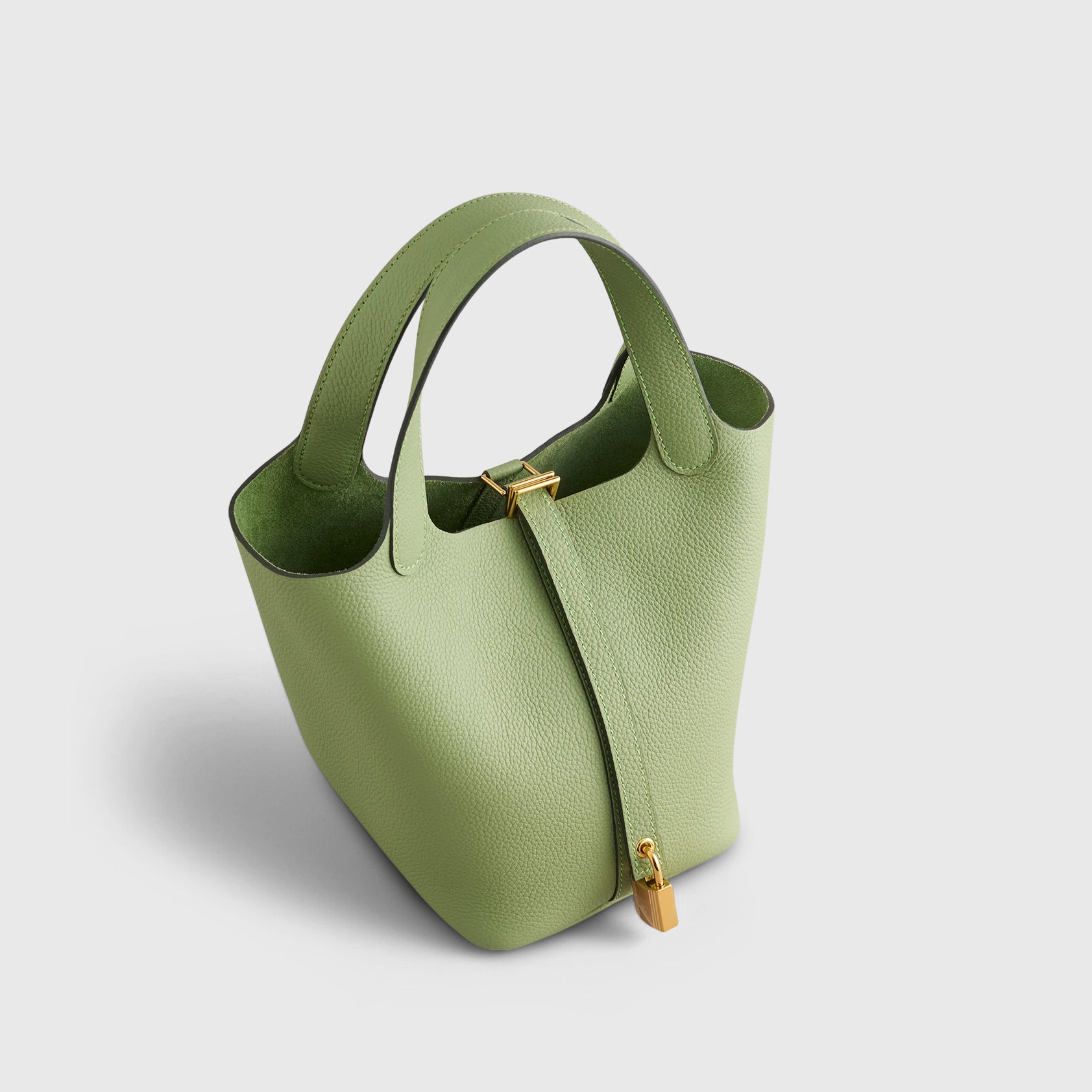 Hermès Picotin 18 Clemence Vert Criquet Gold Hardware - eliteUSA 