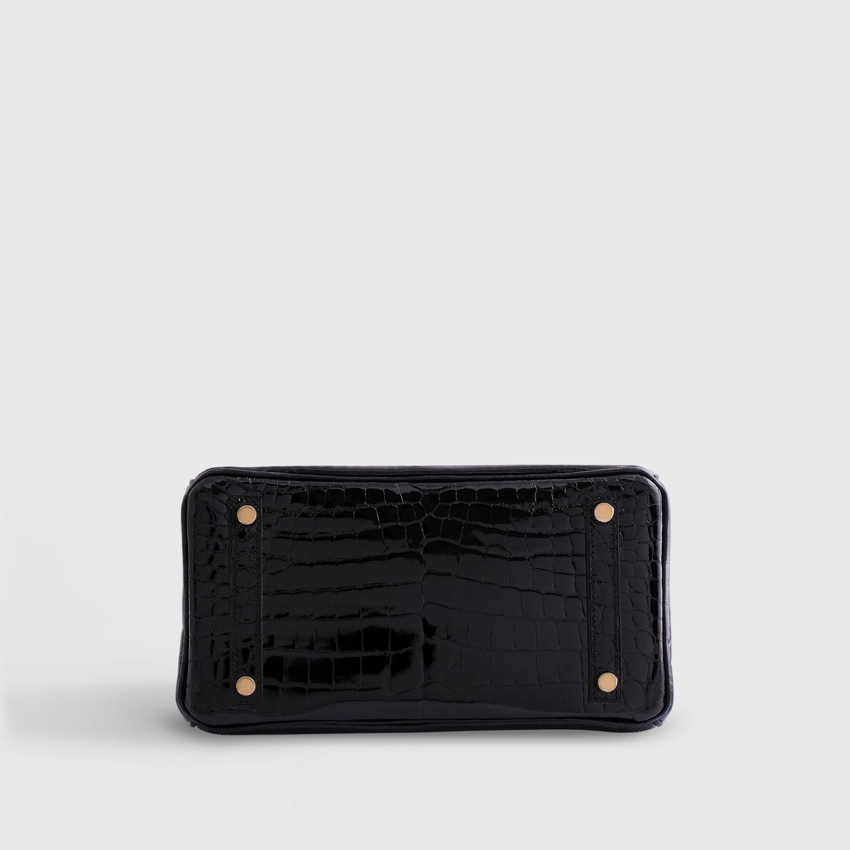 Hermès Birkin 25 Nilo Alligator Black Gold Hardware Shiny - eliteUSA 