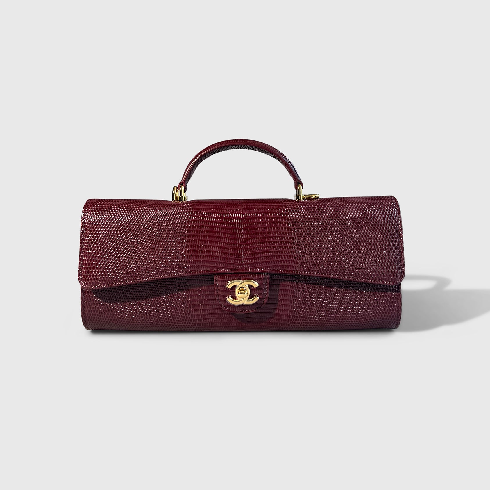 Chanel Lizard Embossed Clutch