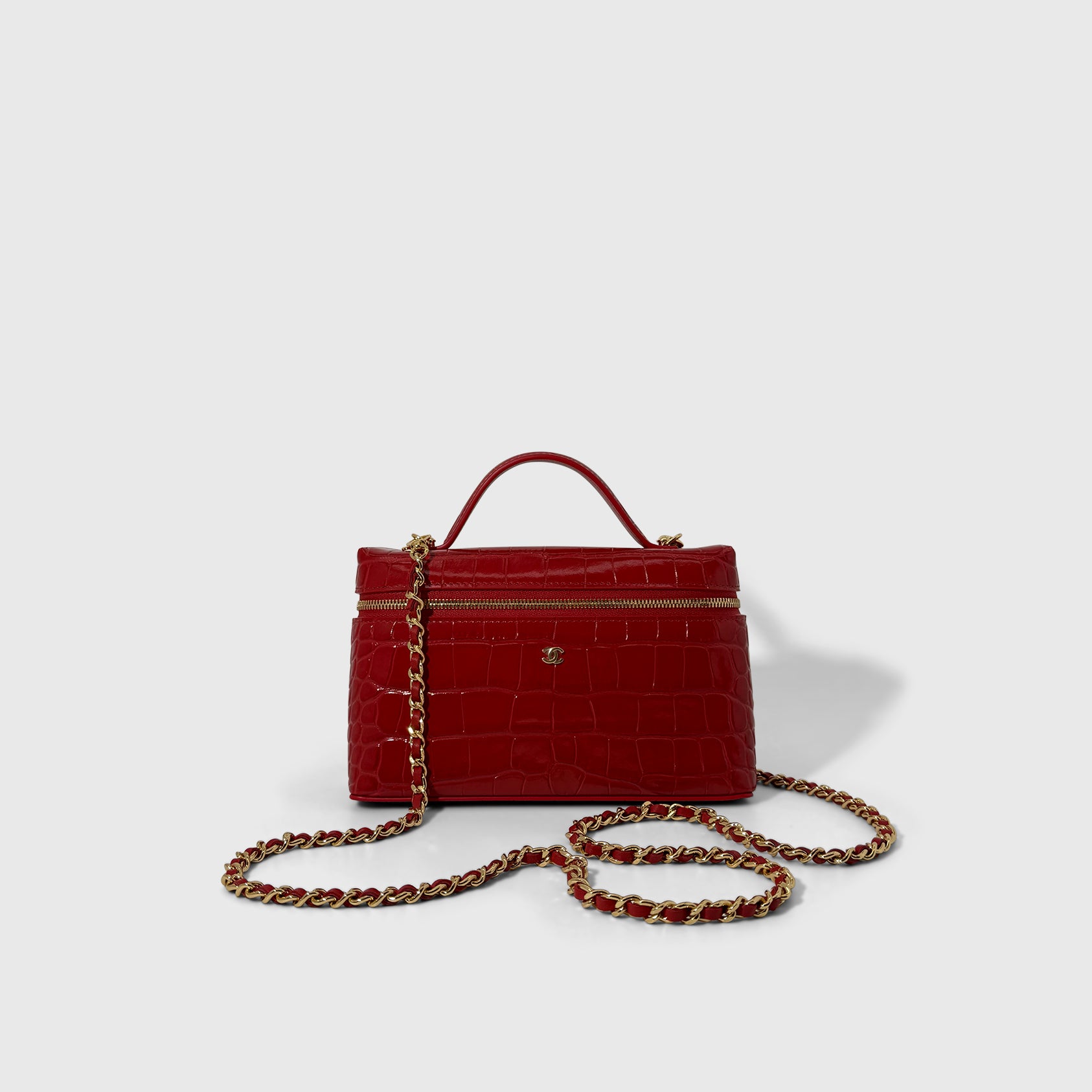 Chanel Croc Embossed Vanity