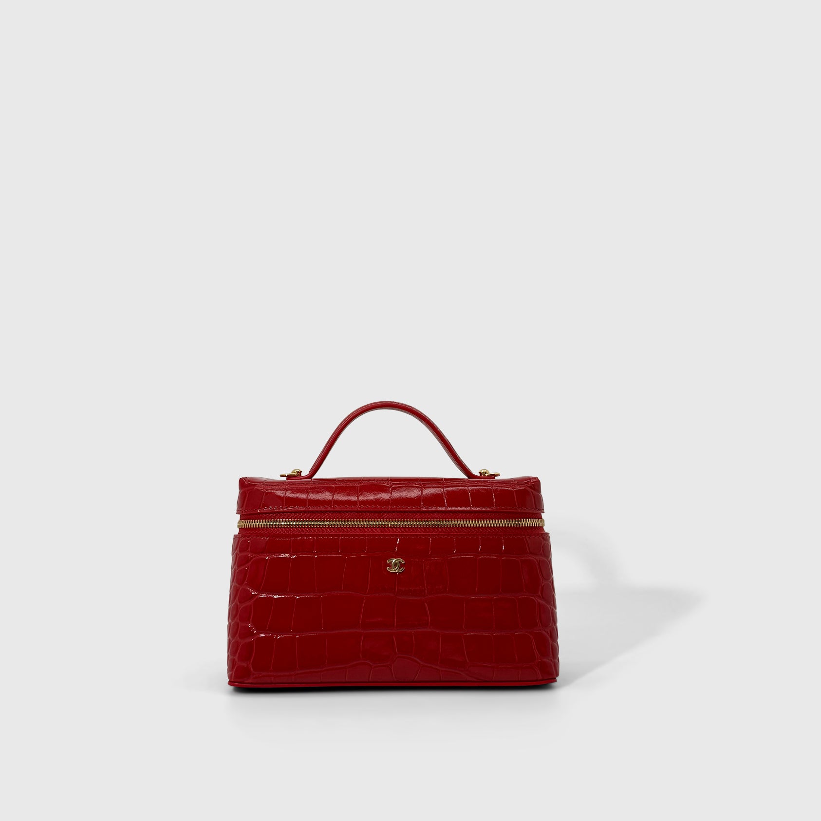 Chanel Croc Embossed Vanity