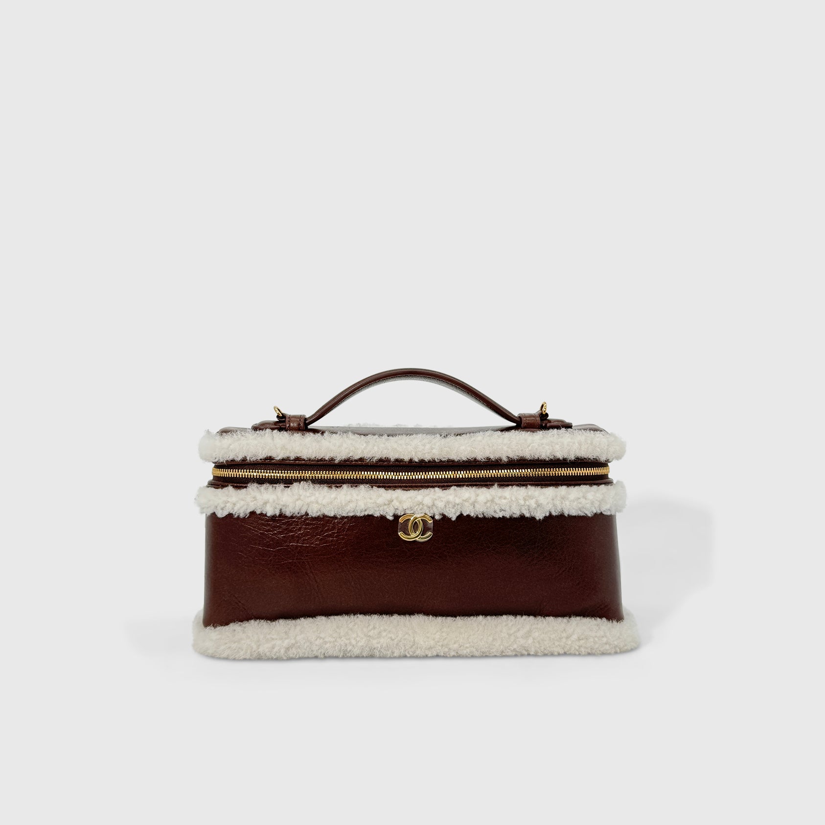 Chanel East West Shearling Vanity
