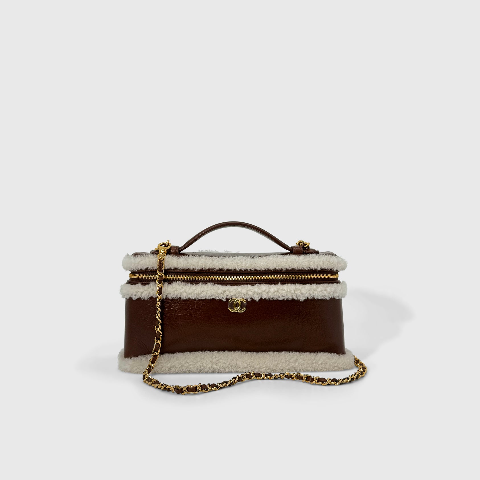 Chanel East West Shearling Vanity