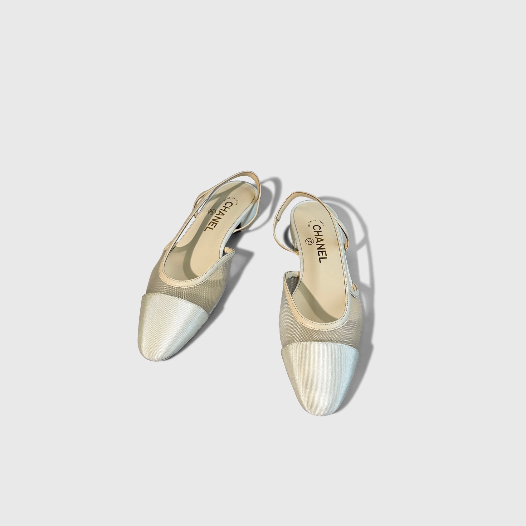 Chanel Mesh Slingback Flats