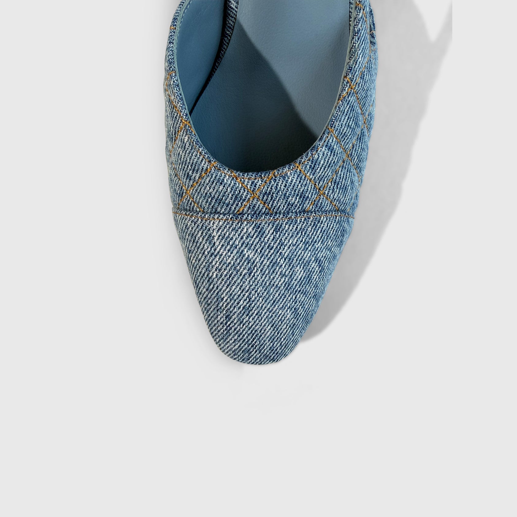 Chanel Denim Quilted Slingbacks