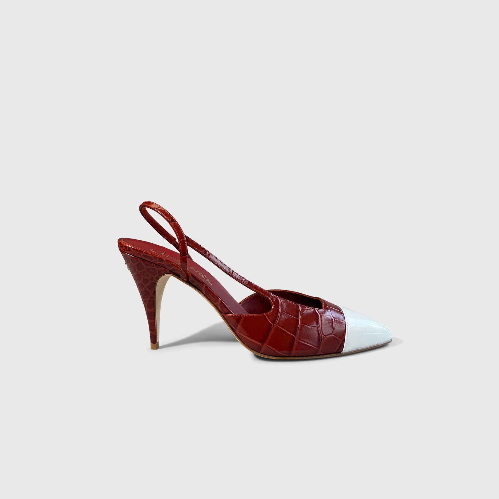 Chanel Croc Embossed Slingback