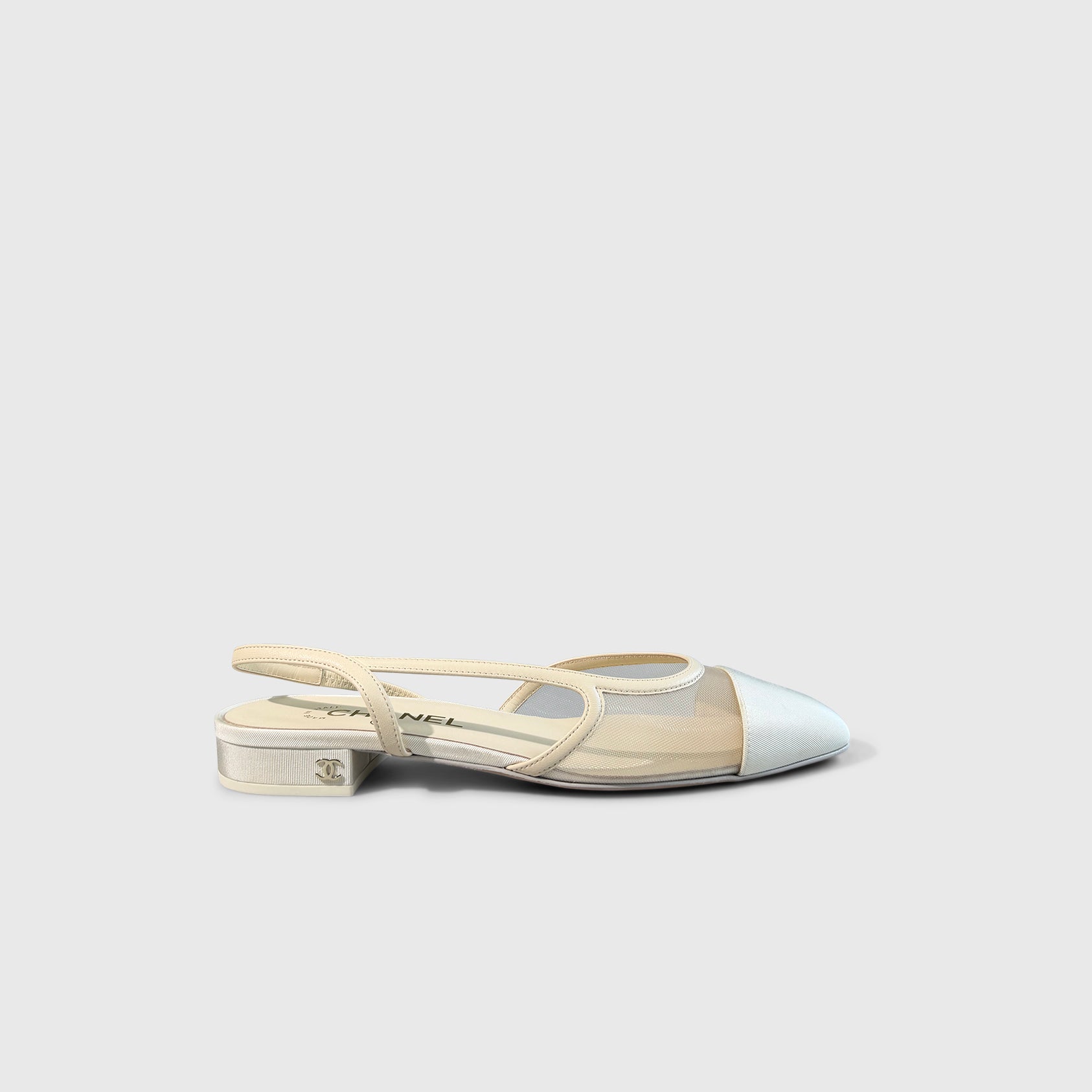 Chanel Mesh Slingback Flats