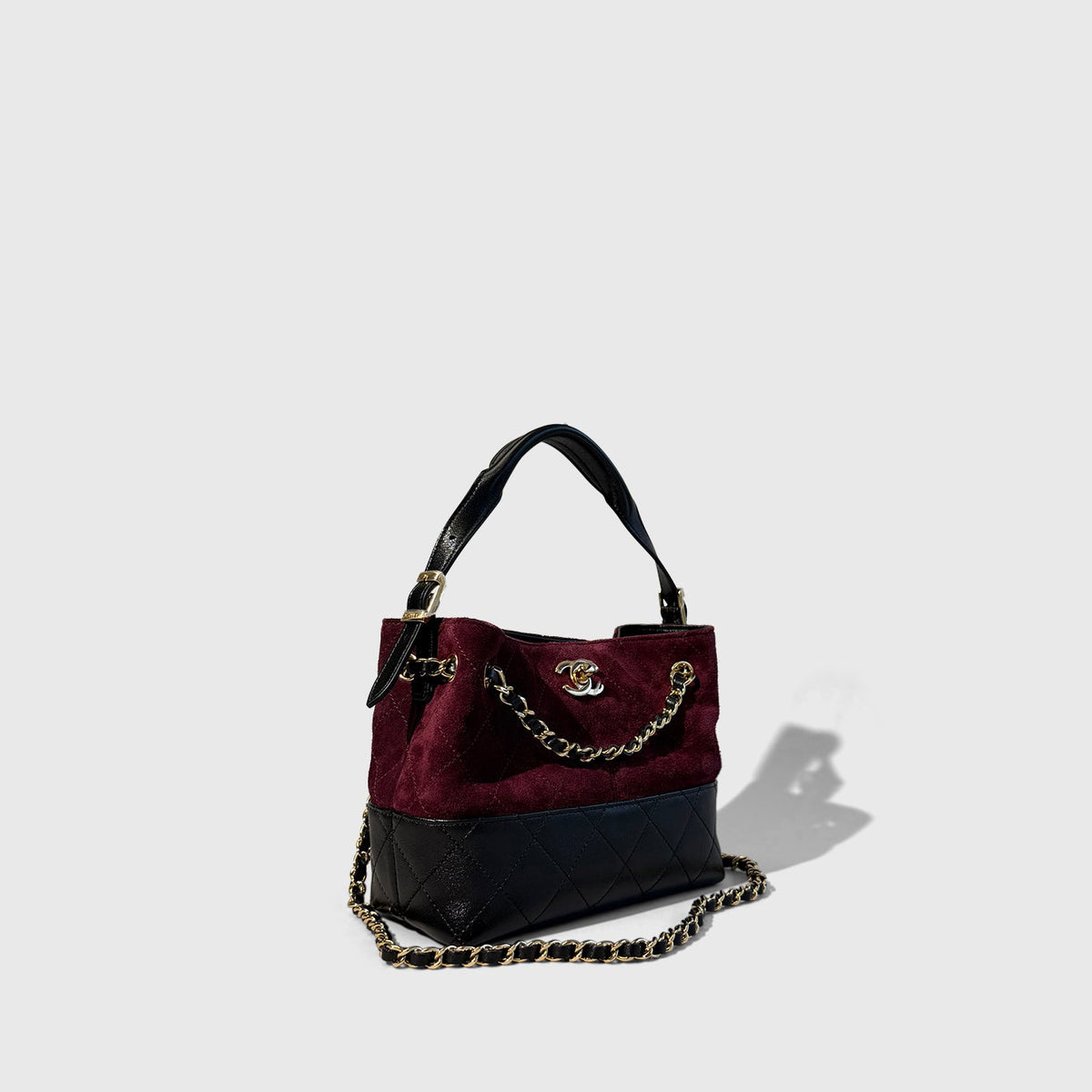 Chanel Suede Small Shopping Tote