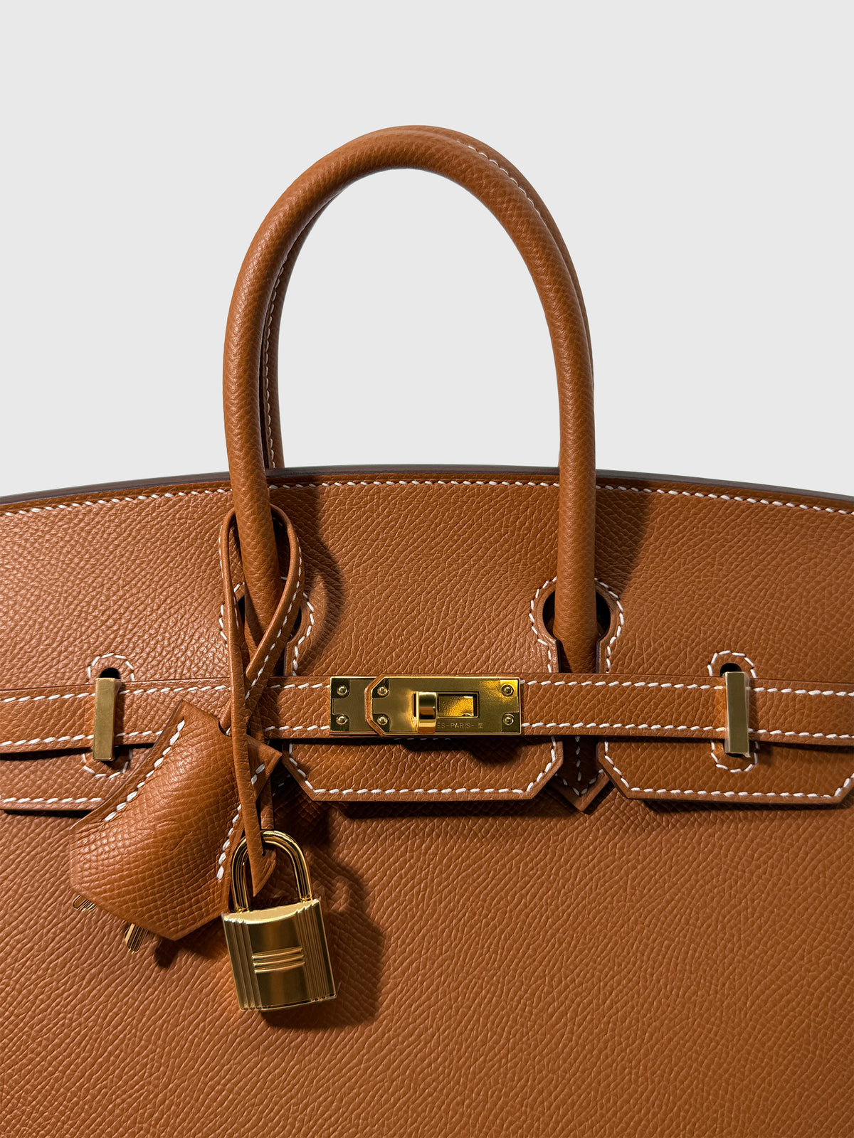 Hermès Birkin 25 Epsom Gold Sellier Verso Orange Gold Hardware