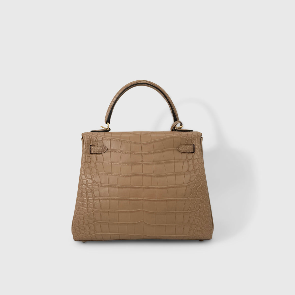 Hermès Kelly 25 Alligator Chai Matte Gold Hardware