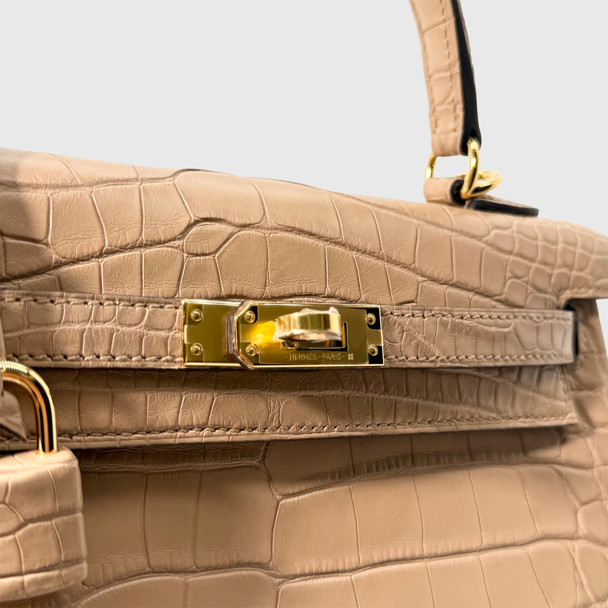 Hermès Kelly 25 Alligator Chai Matte Gold Hardware