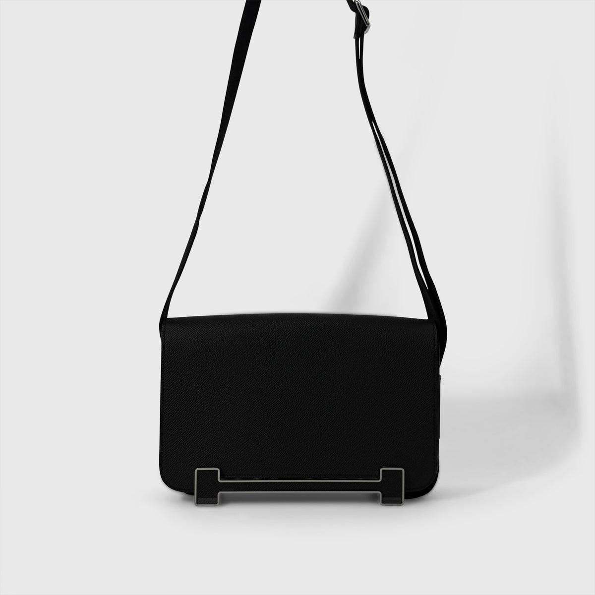 Hermès Geta Slim Epsom Black Palladium Hardware