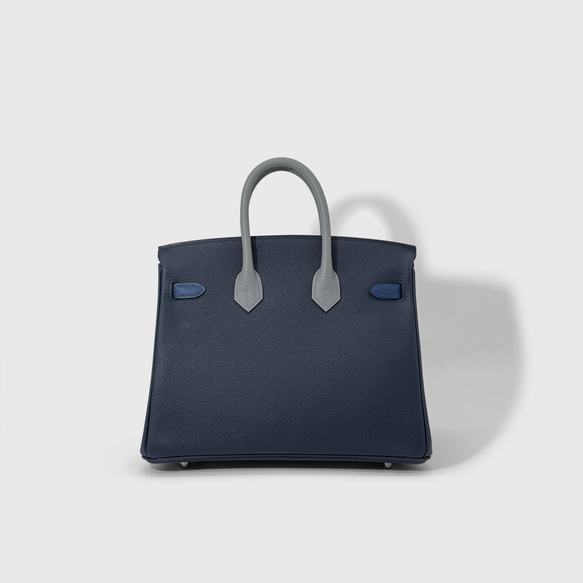 Hermès Birkin 25 Epsom Bleu Abysse / Bleu Tie / Gris Pantin Palladium Hardware