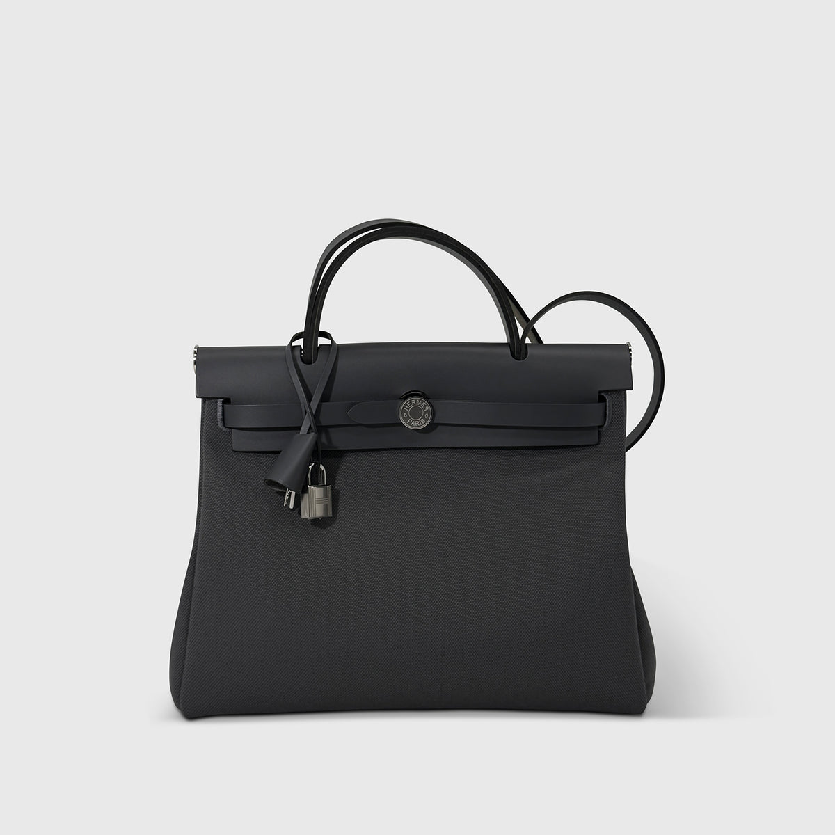 Hermès Herbag Zip 31 Canvas, Vache Hunter Ardoise Palladium Hardware