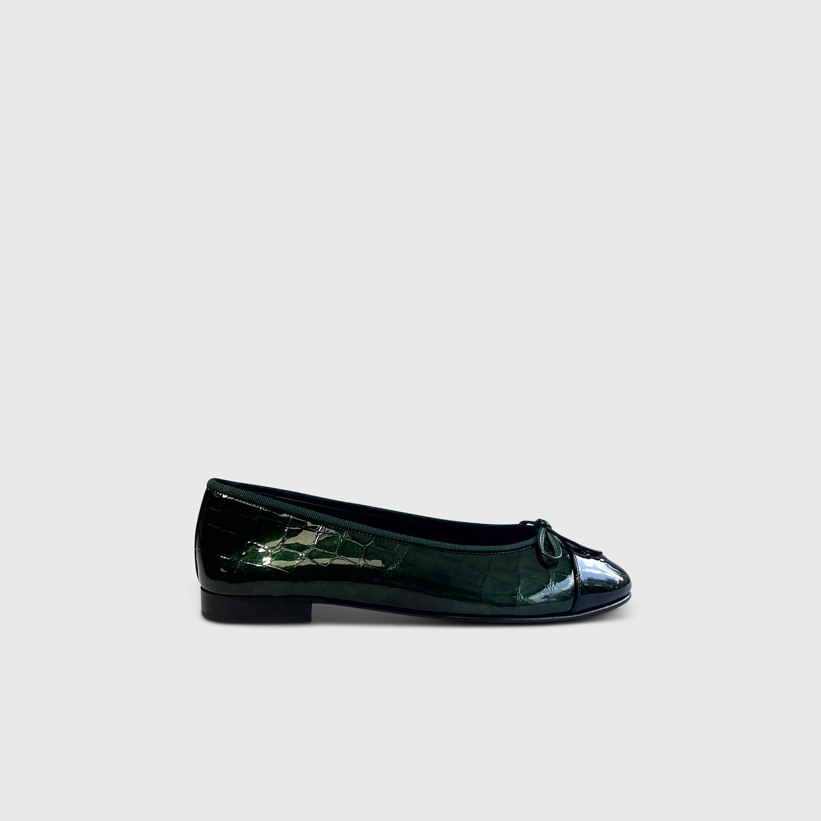 Chanel Croc Embossed Ballet Flats
