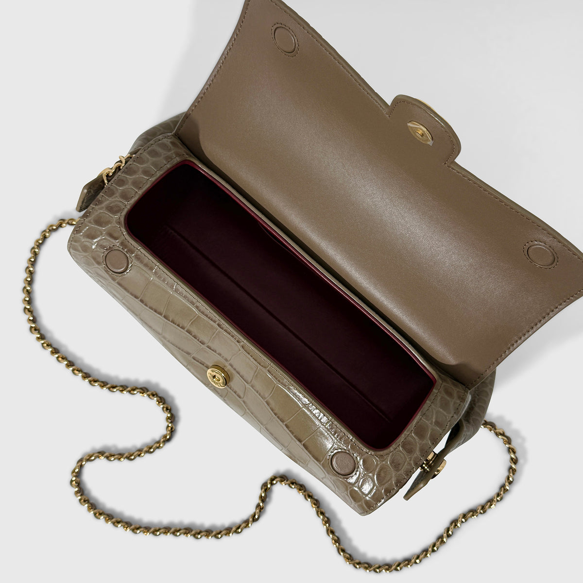 Chanel Croc Embossed Shoulder Bag