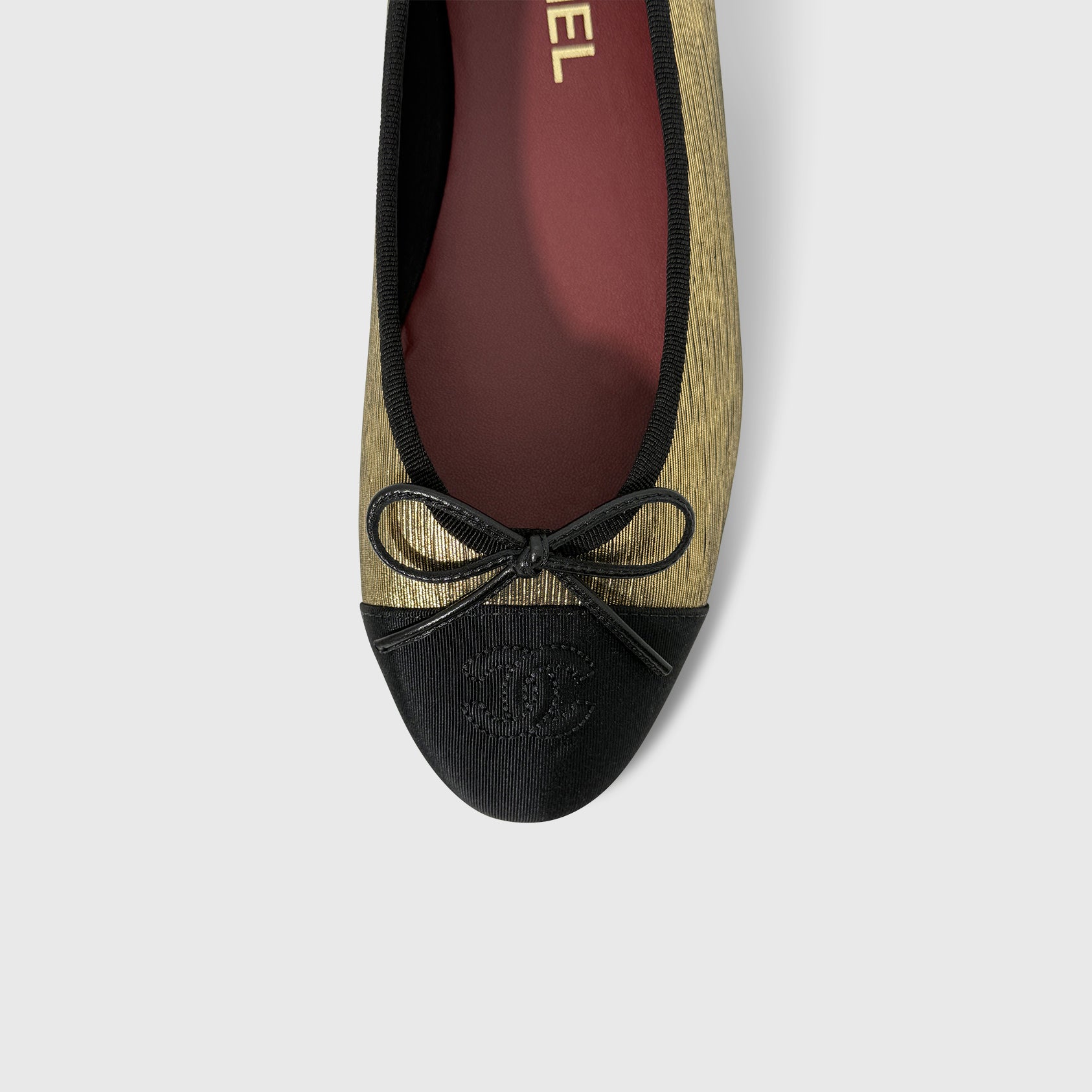 Chanel Metallic Ballet Flats