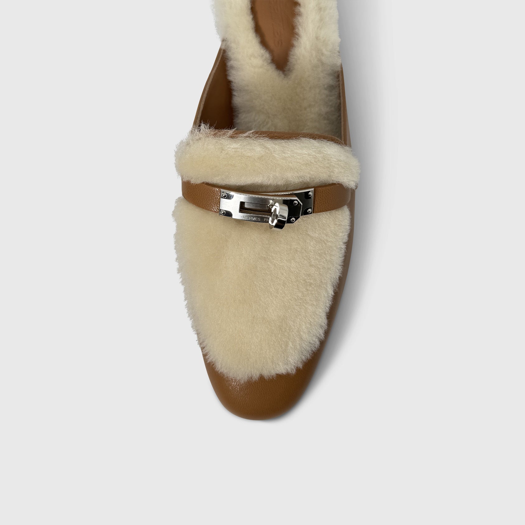 Hermès Shearling Oz Mule