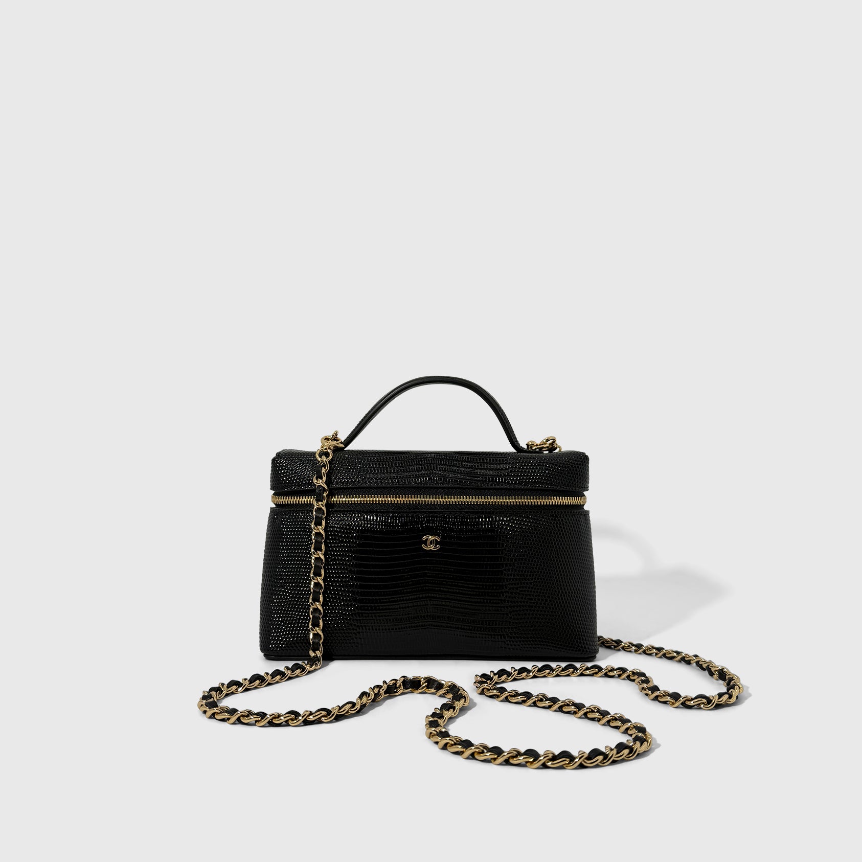 Chanel Lizard Embossed Vanity