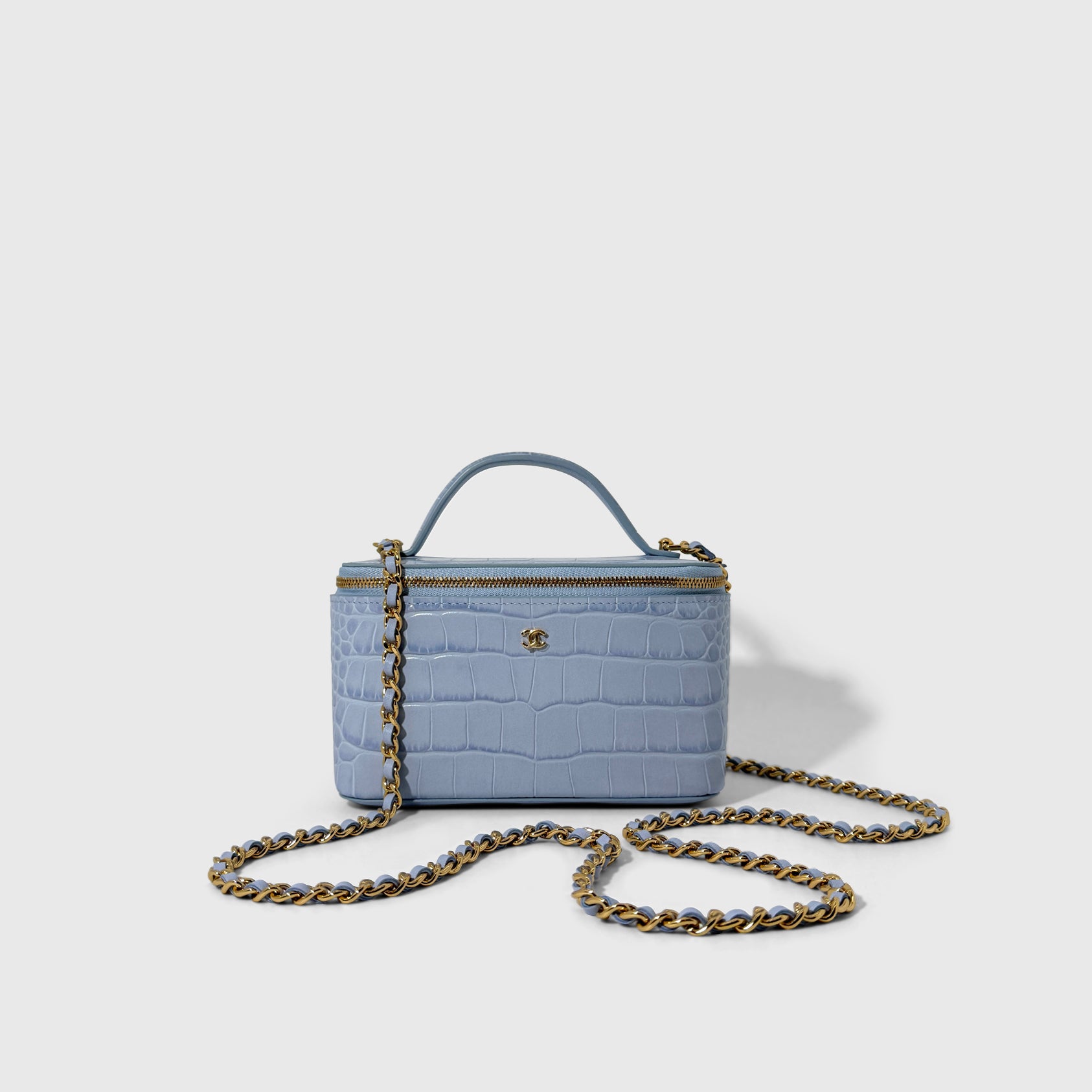 Chanel Croc Embossed Vanity