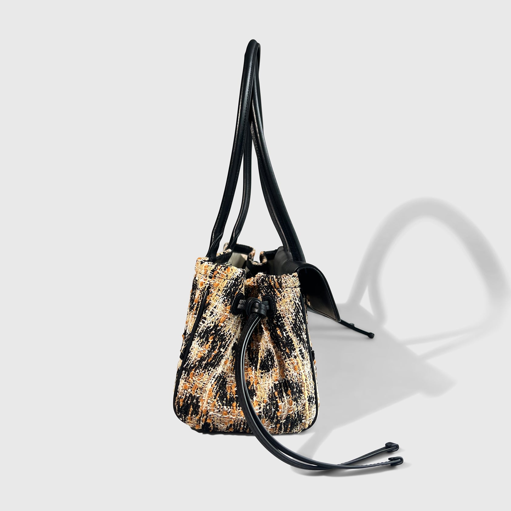 Chanel Leopard Tweed Small Shopping Tote