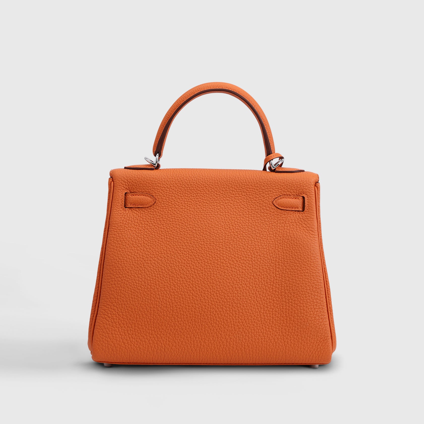 Hermès Kelly 25 Togo Orange Palladium Hardware Retourne