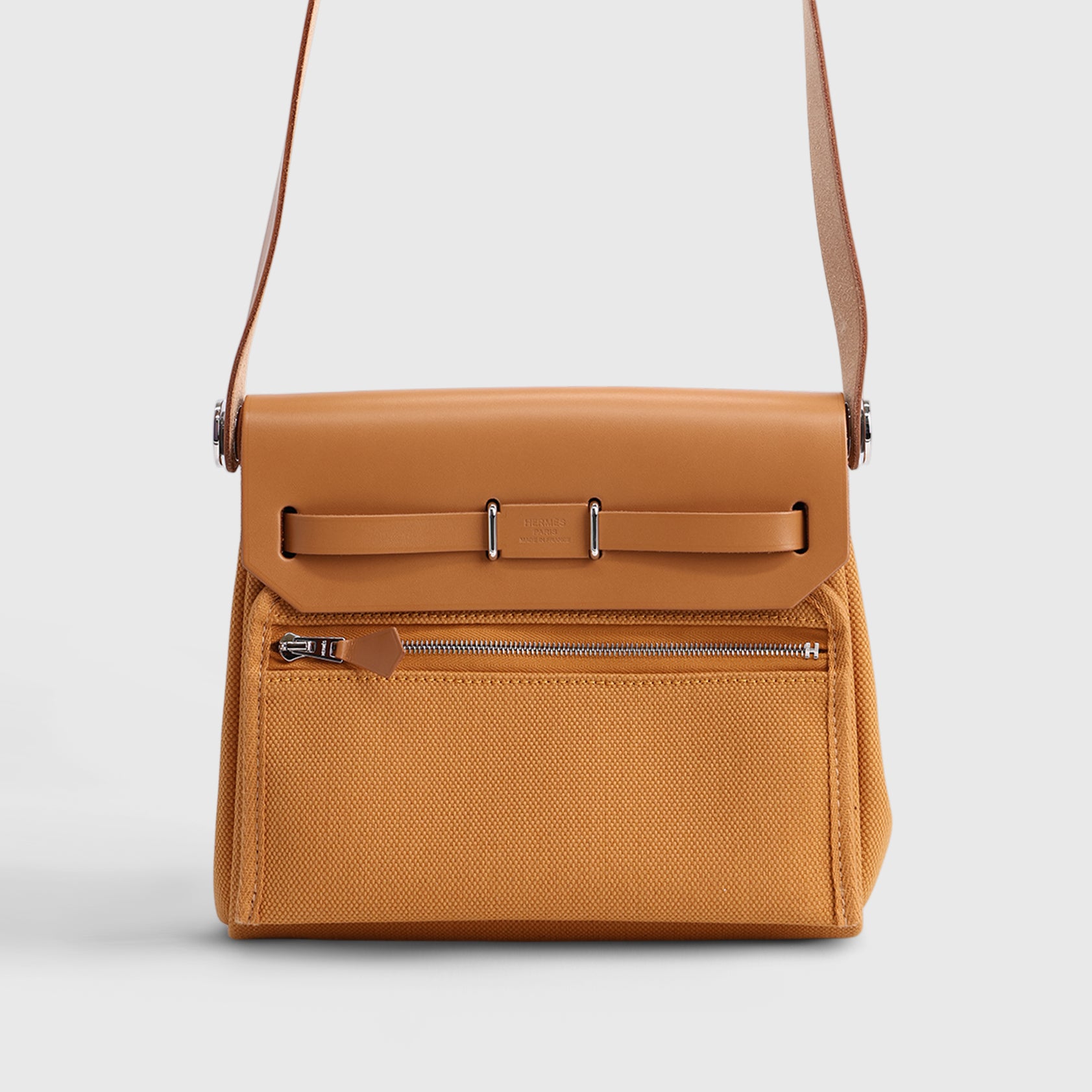 Hermès Herbag Mini Naturel Sable/Natural Palladium Hardware