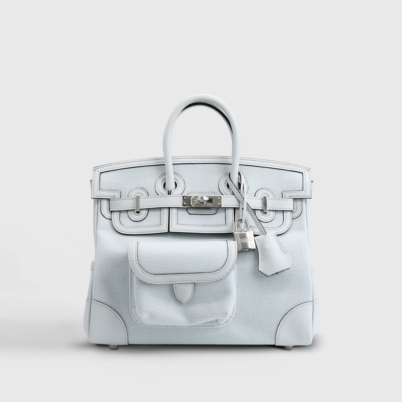 Hermès Birkin Cargo 25 Toila, Swift Gris Platine/ Gris Platine Palladium Hardware