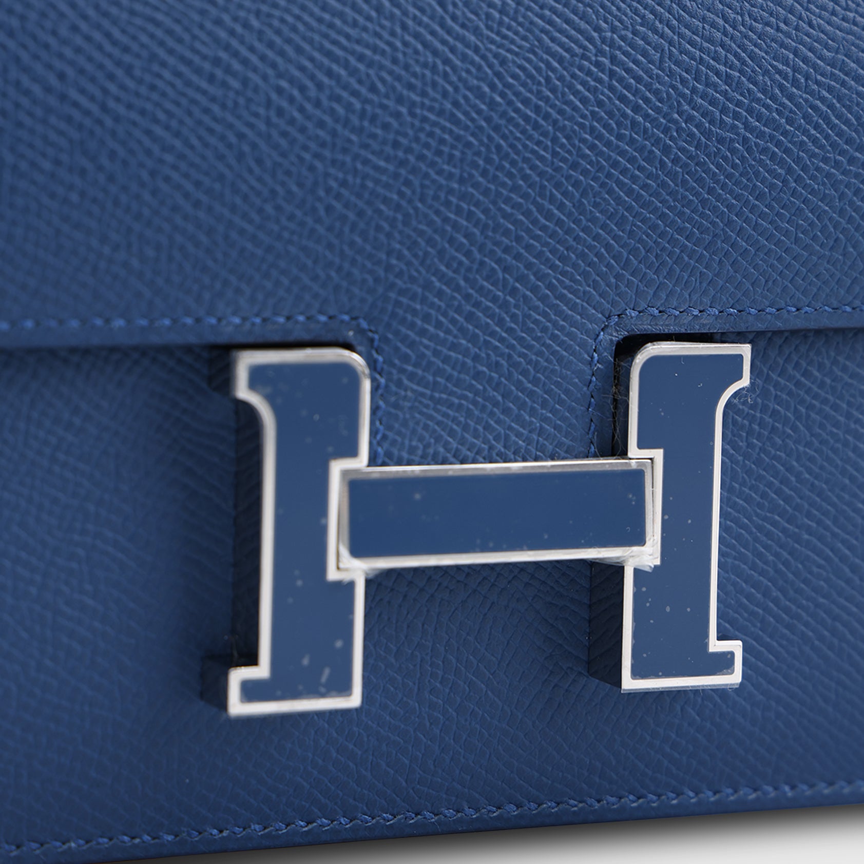 Hermès Constance 18 Epsom Blue Tie Laquer Hardware
