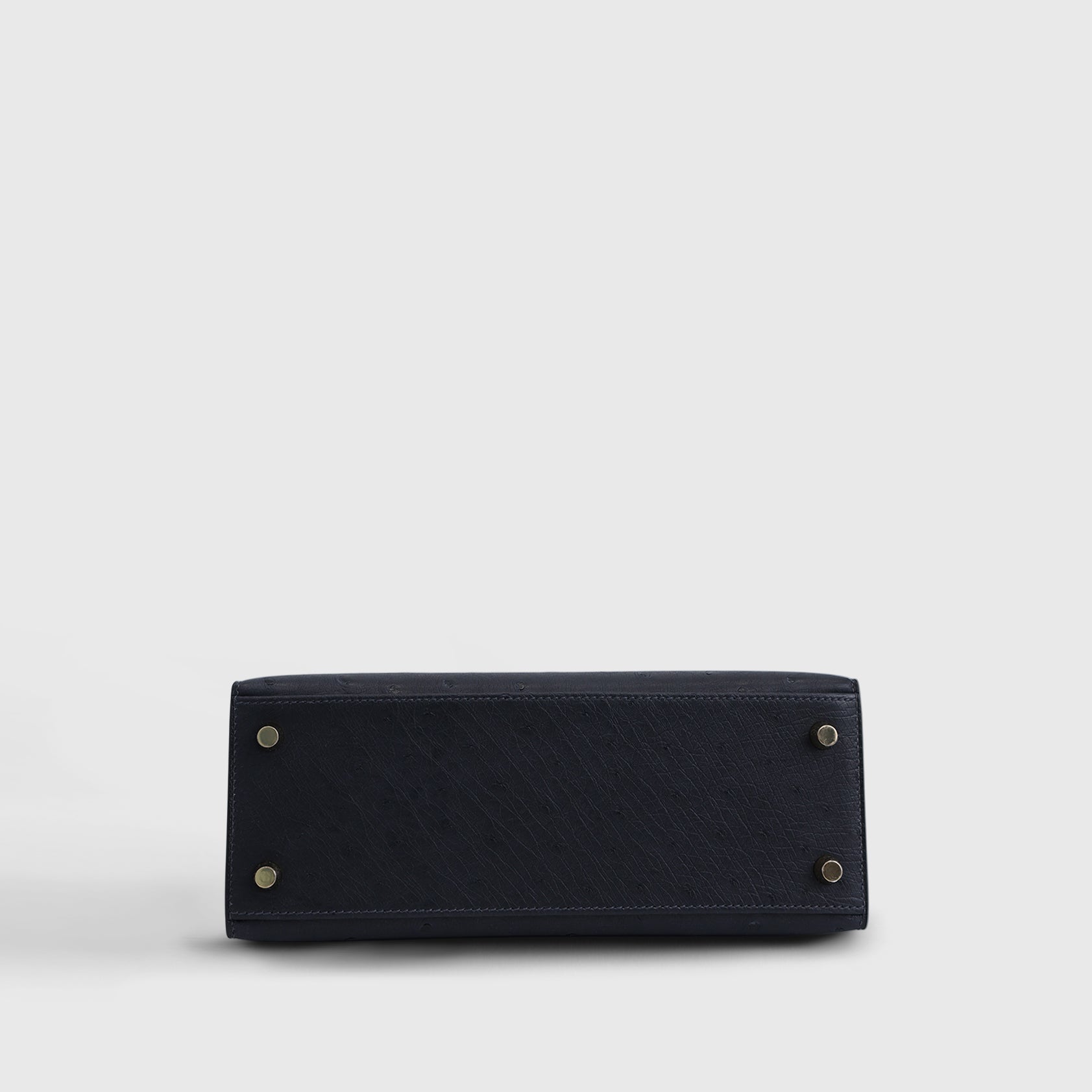 Hermès Kelly 25 Ostrich Caban Permabrass Hardware