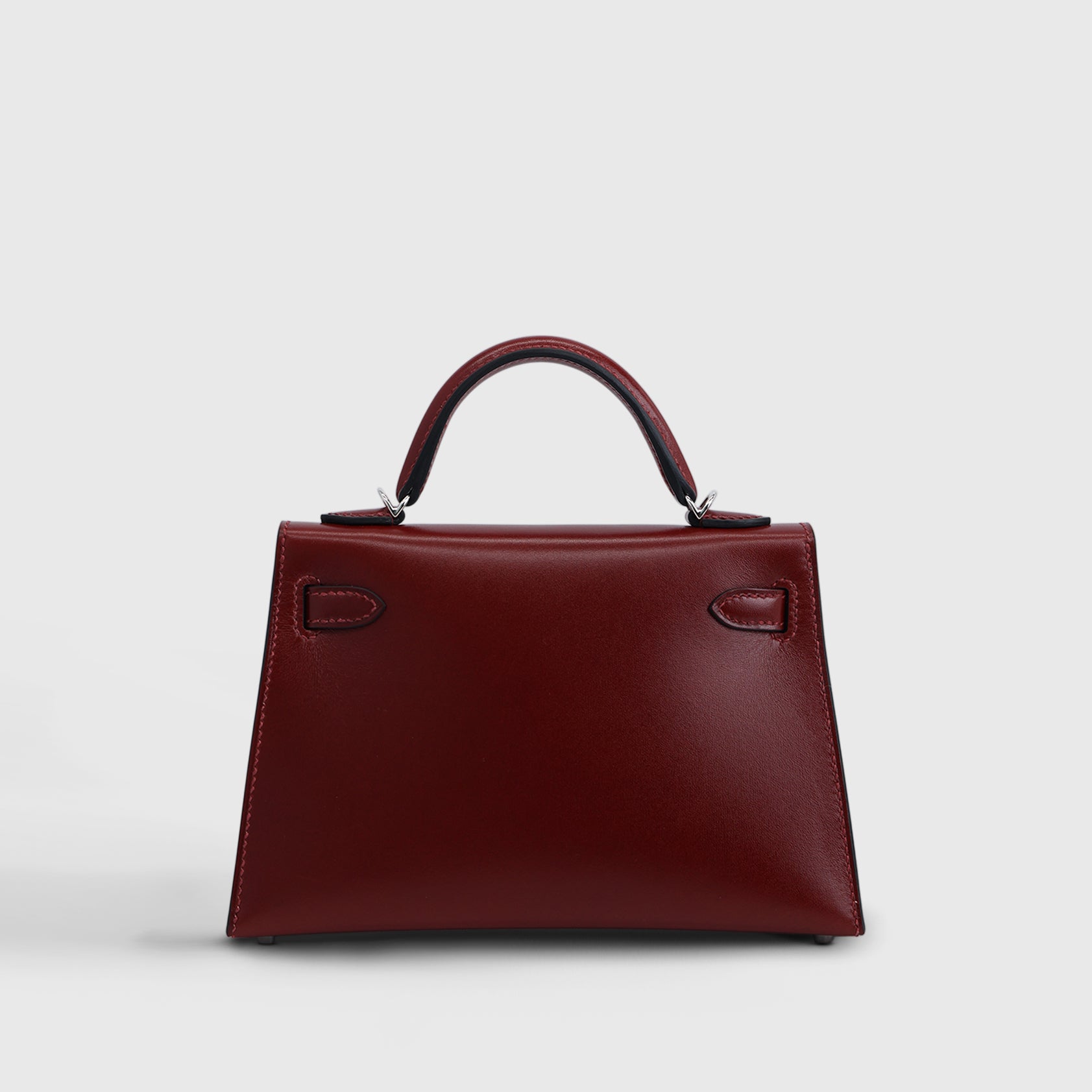 Hermès Kelly Mini Box Calf Rouge H Palladium Hardware Cloute