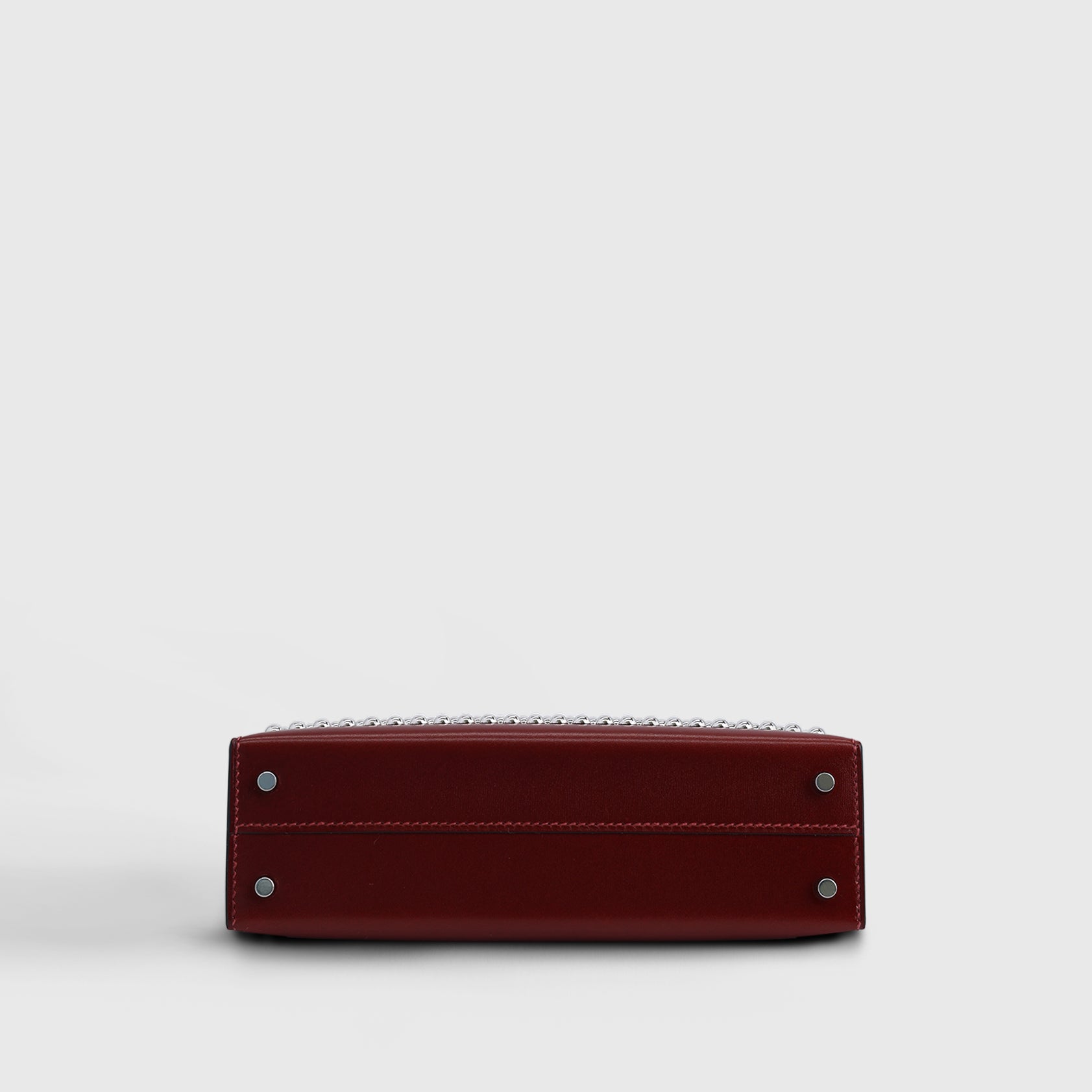 Hermès Kelly Mini Box Calf Rouge H Palladium Hardware Cloute