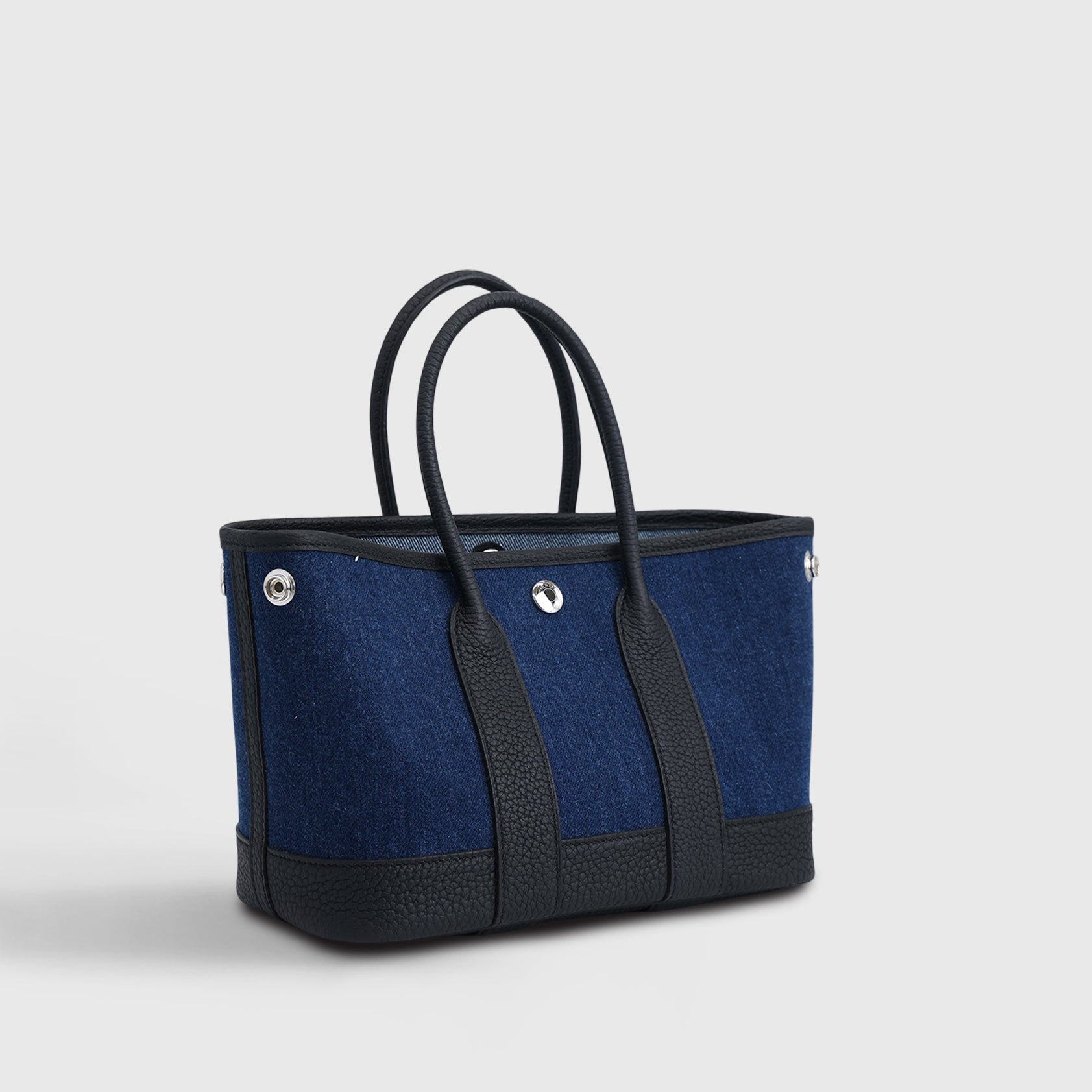 Hermès Garden Party Tote 23 Negonda Denim Palladium Hardware