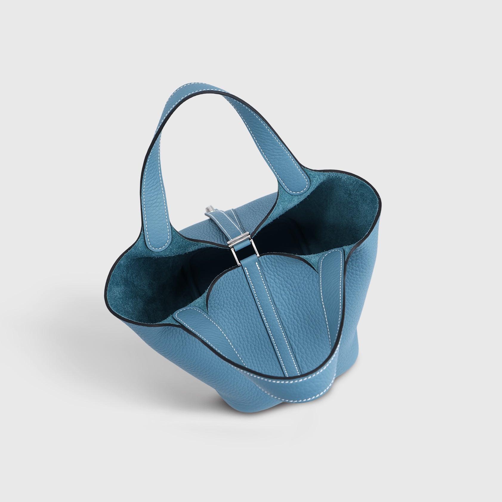 Hermès Picotin 18 Clemence Blue Jean Palladium Hardware