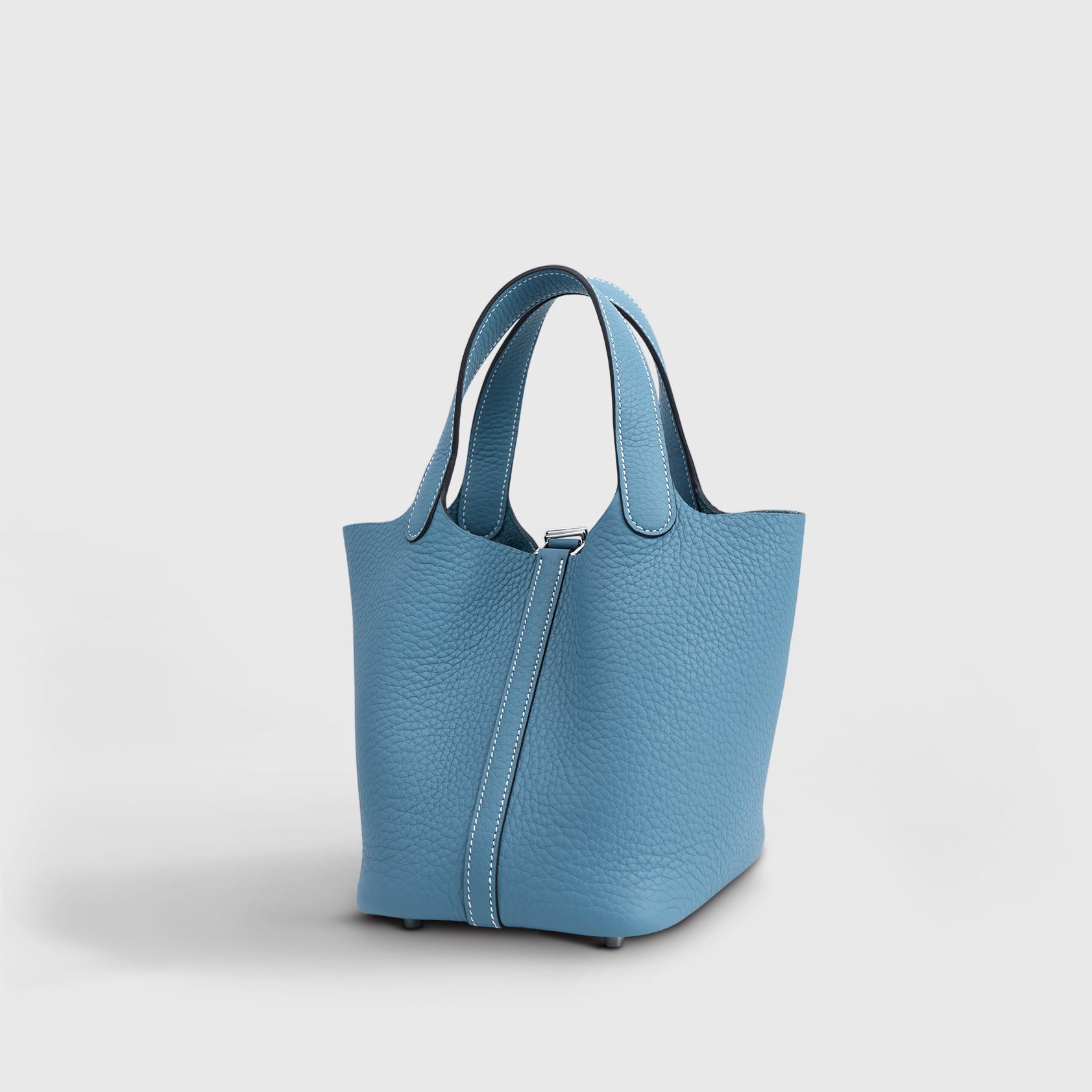 Hermès Picotin 18 Clemence Blue Jean Palladium Hardware