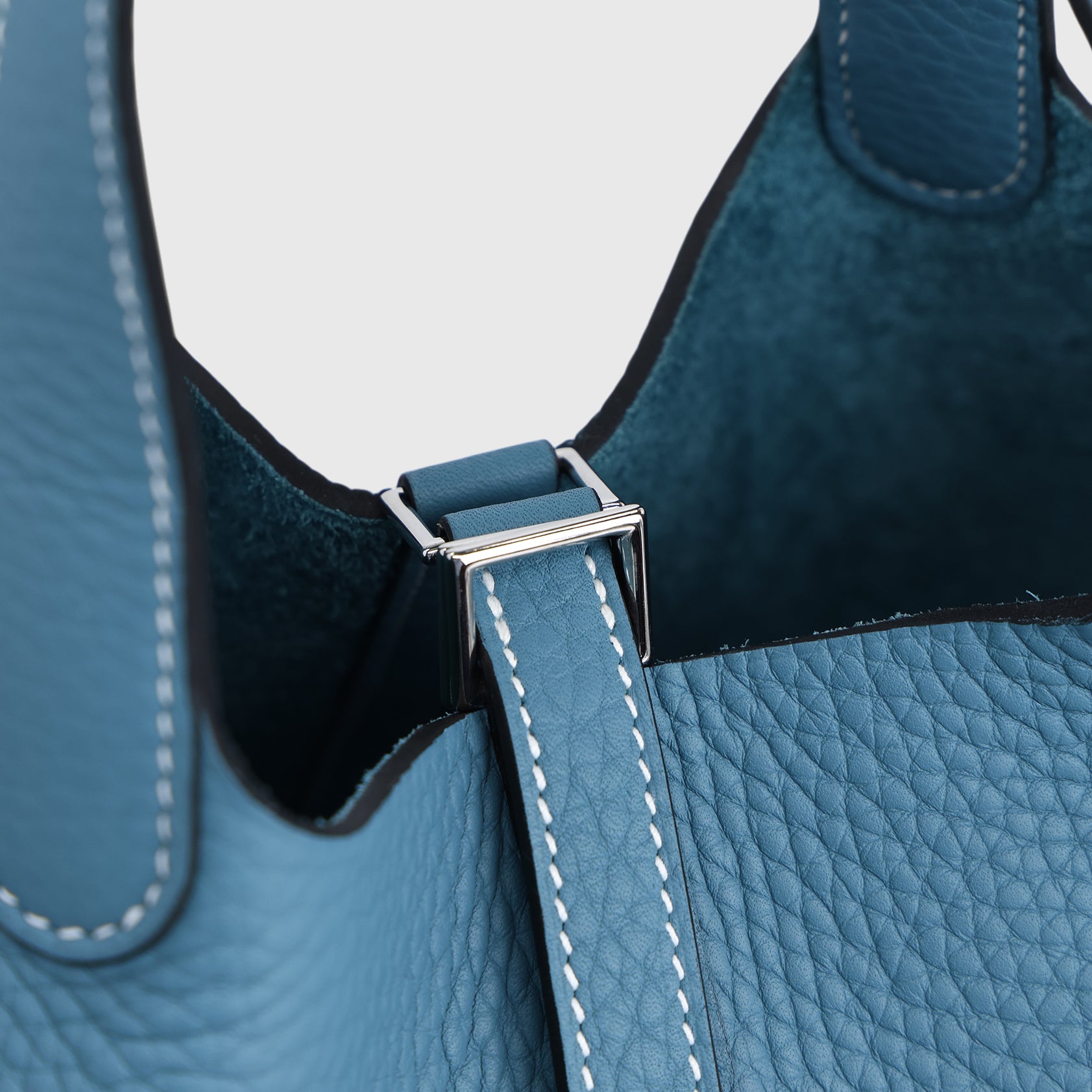 Hermès Picotin 18 Clemence Blue Jean Palladium Hardware