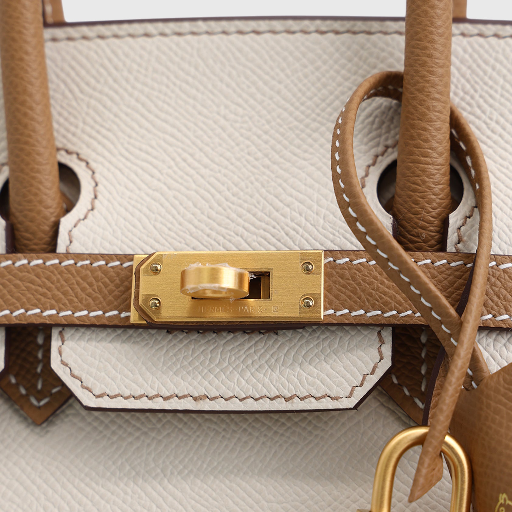 Hermès Birkin 25 Epsom Craie/Biscuit Brushed Gold Hardware HSS