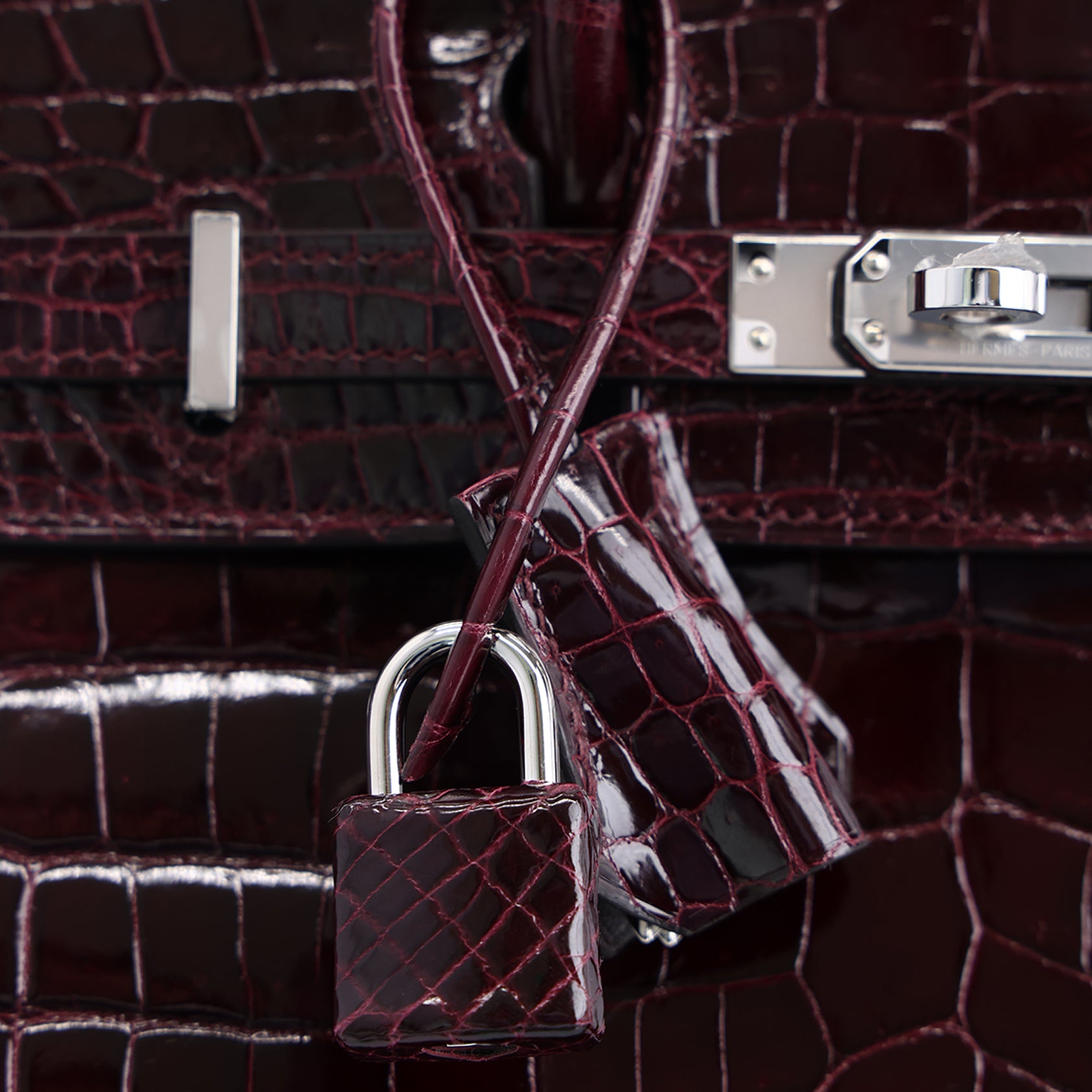Hermès Birkin 25 Shiny Nilo Bordeaux Palladium Hardware