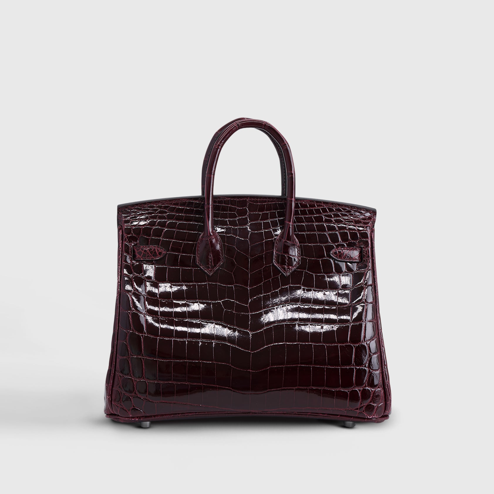 Hermès Birkin 25 Shiny Nilo Bordeaux Palladium Hardware