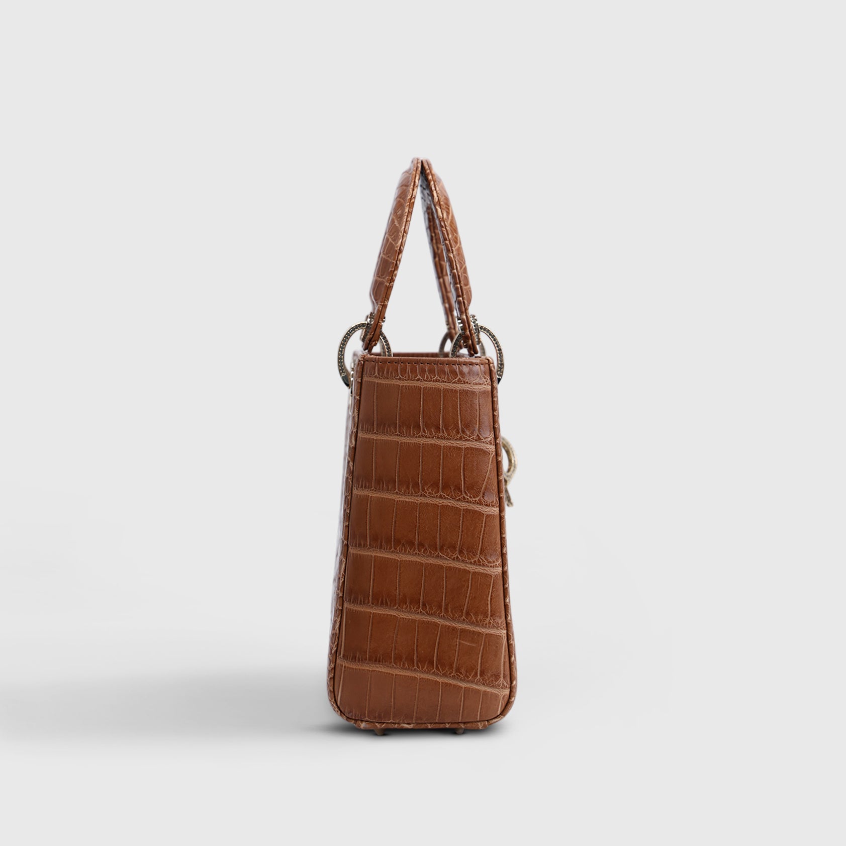 Dior Lady Dior Small Alligator Brown Two-Tone Patina
